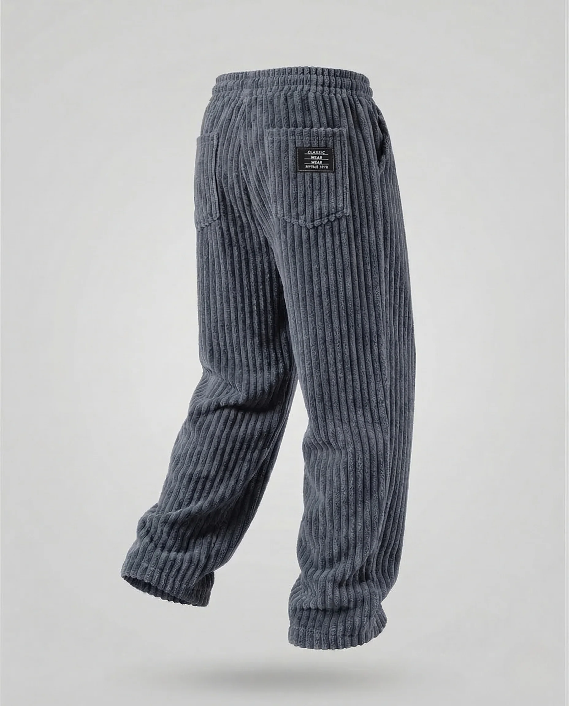 Herren Velours Hose Weit Elastikbund - Image 9