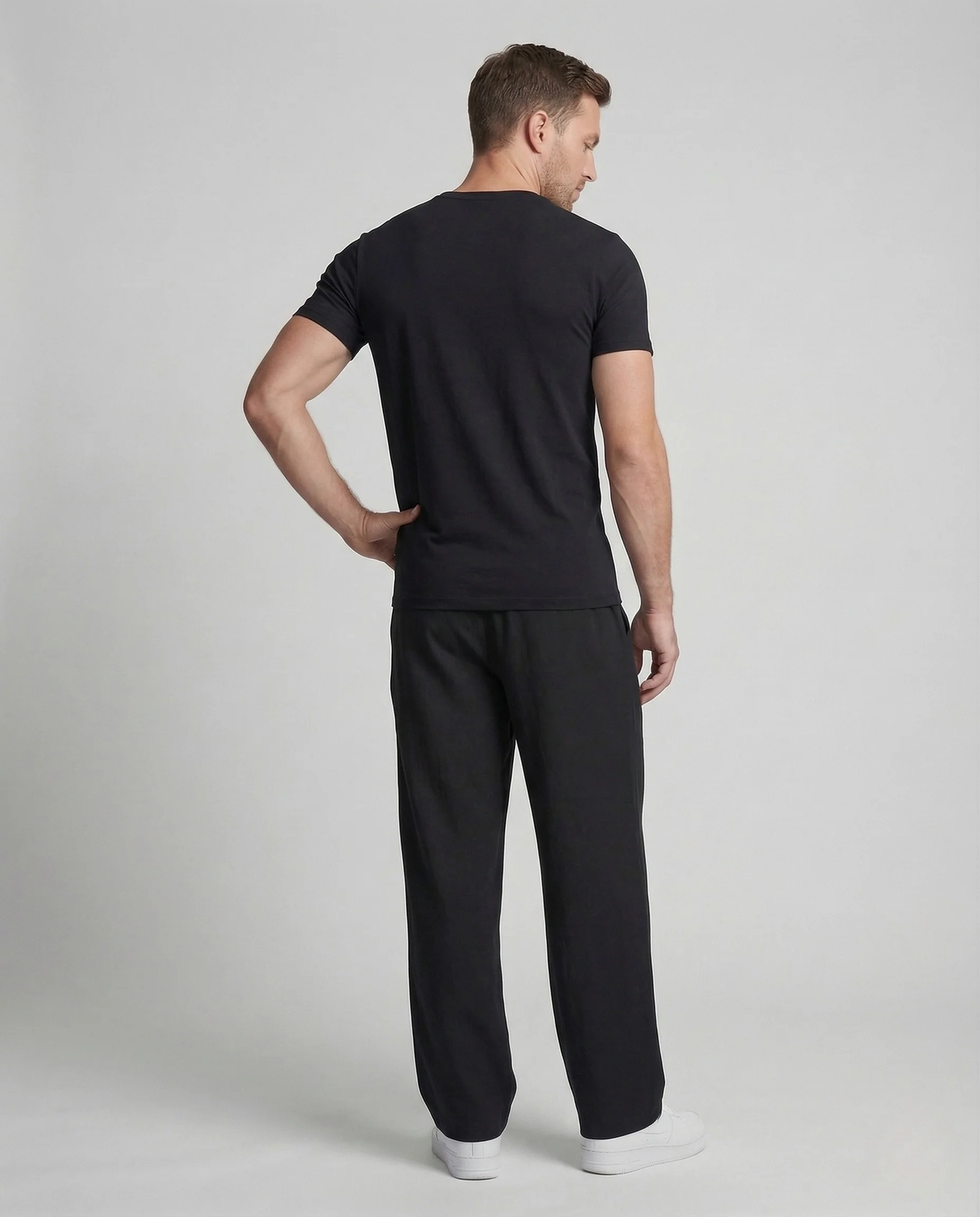 Herren Freizeit Hose Weit mit Elastischem Bund - Image 4