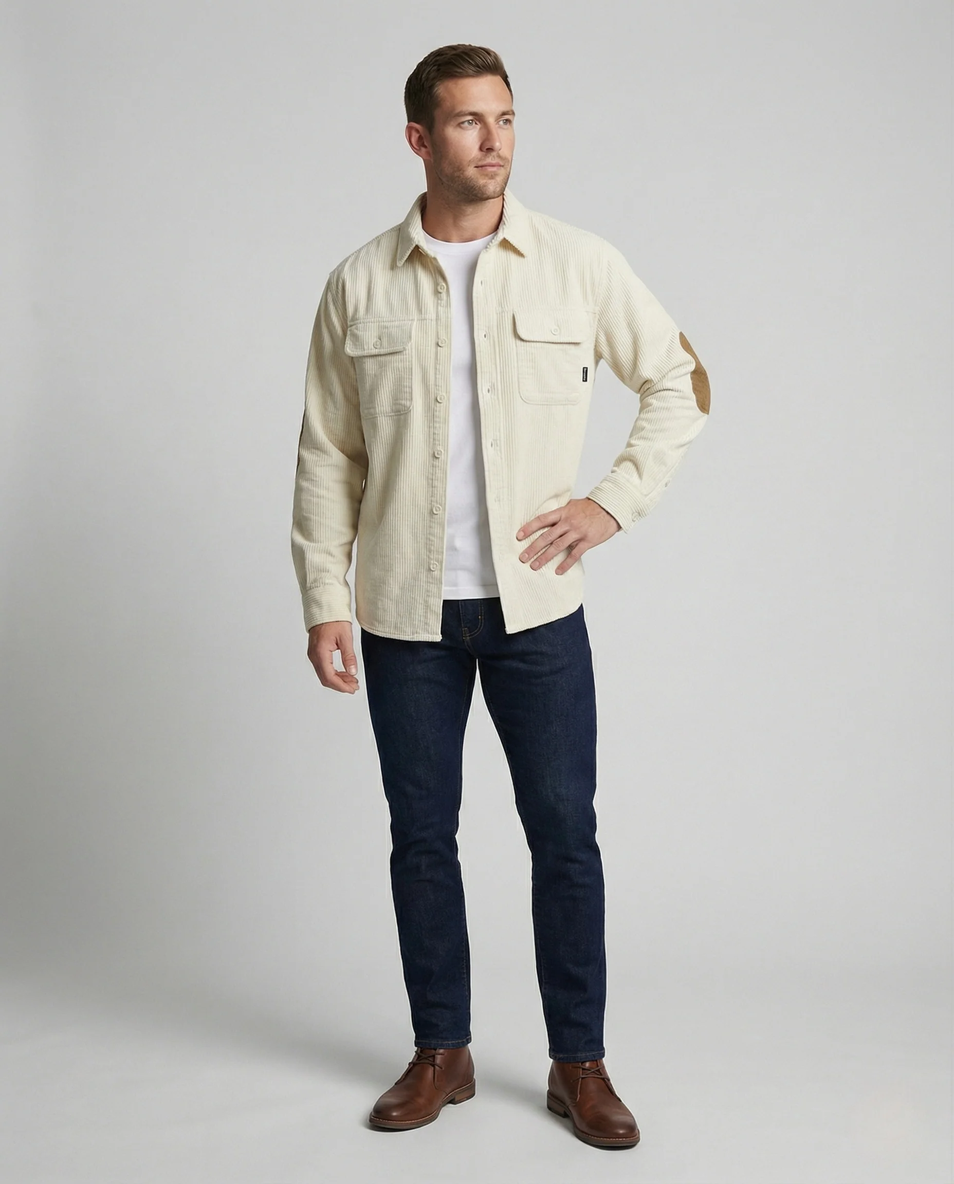 Cordhemd Oversize Mit Brusttaschen Herren - Image 2