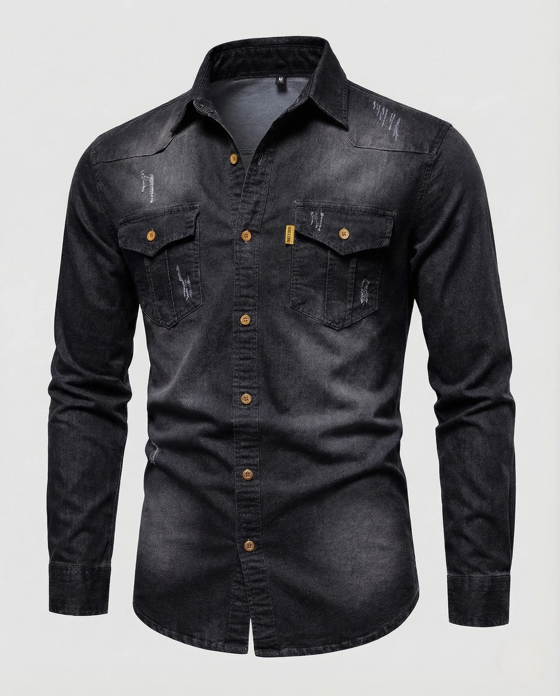 Herren Jeanshemd Slim Brusttaschen - Image 6