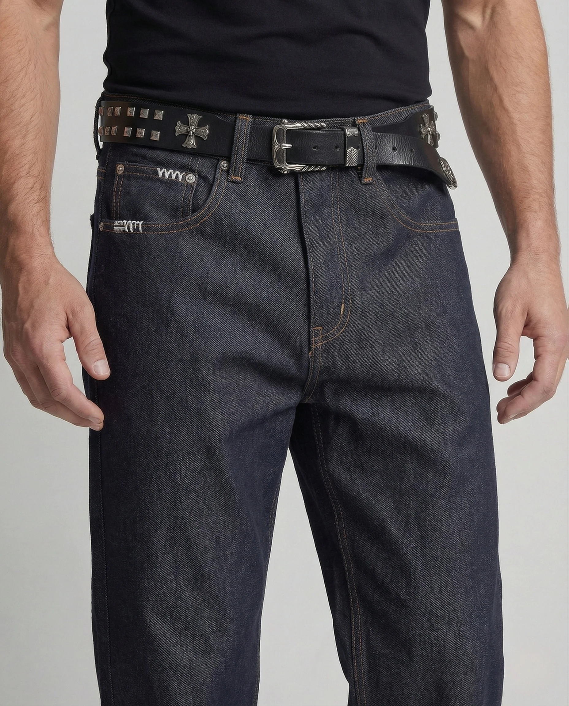 Herren Arbeitsjeans aus Raw Denim mit geradem Bein - Image 3