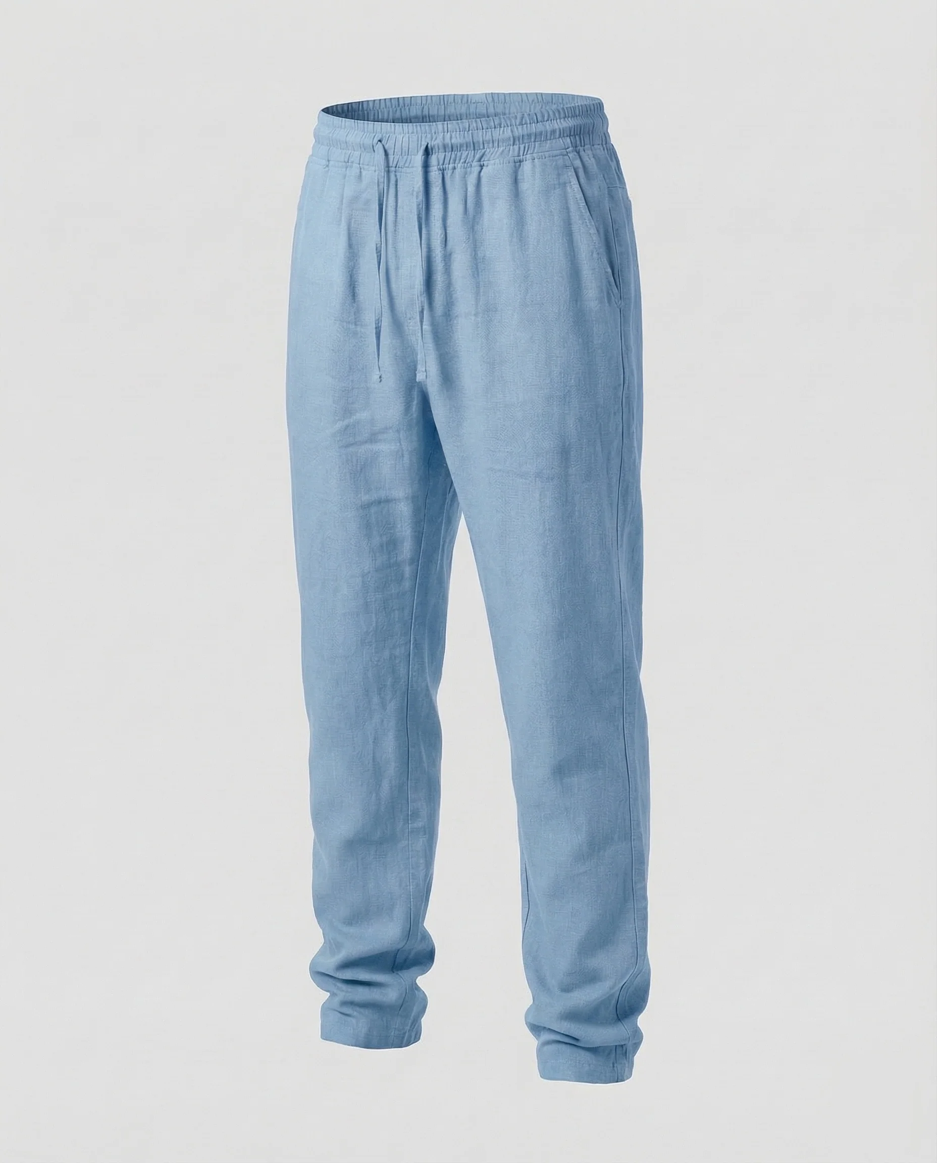 Herren Leinenhose Tunnelzug Gerade - Image 8
