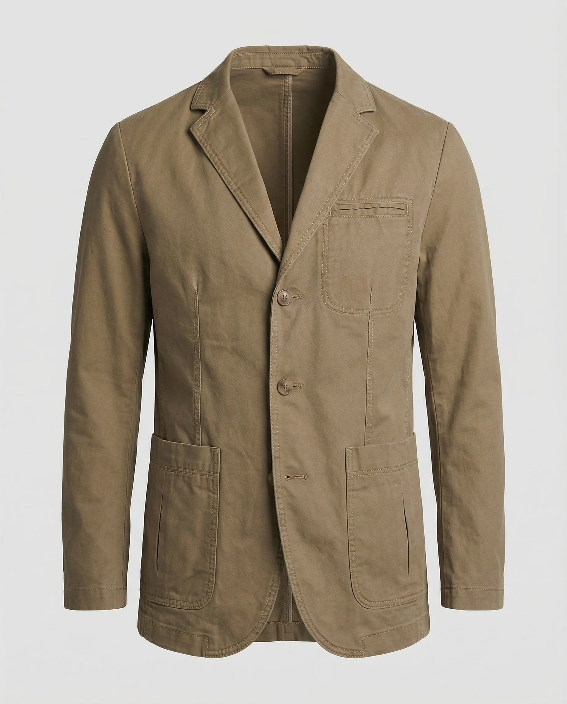 Herren Blazer Herren Baumwolle leger - Image 3