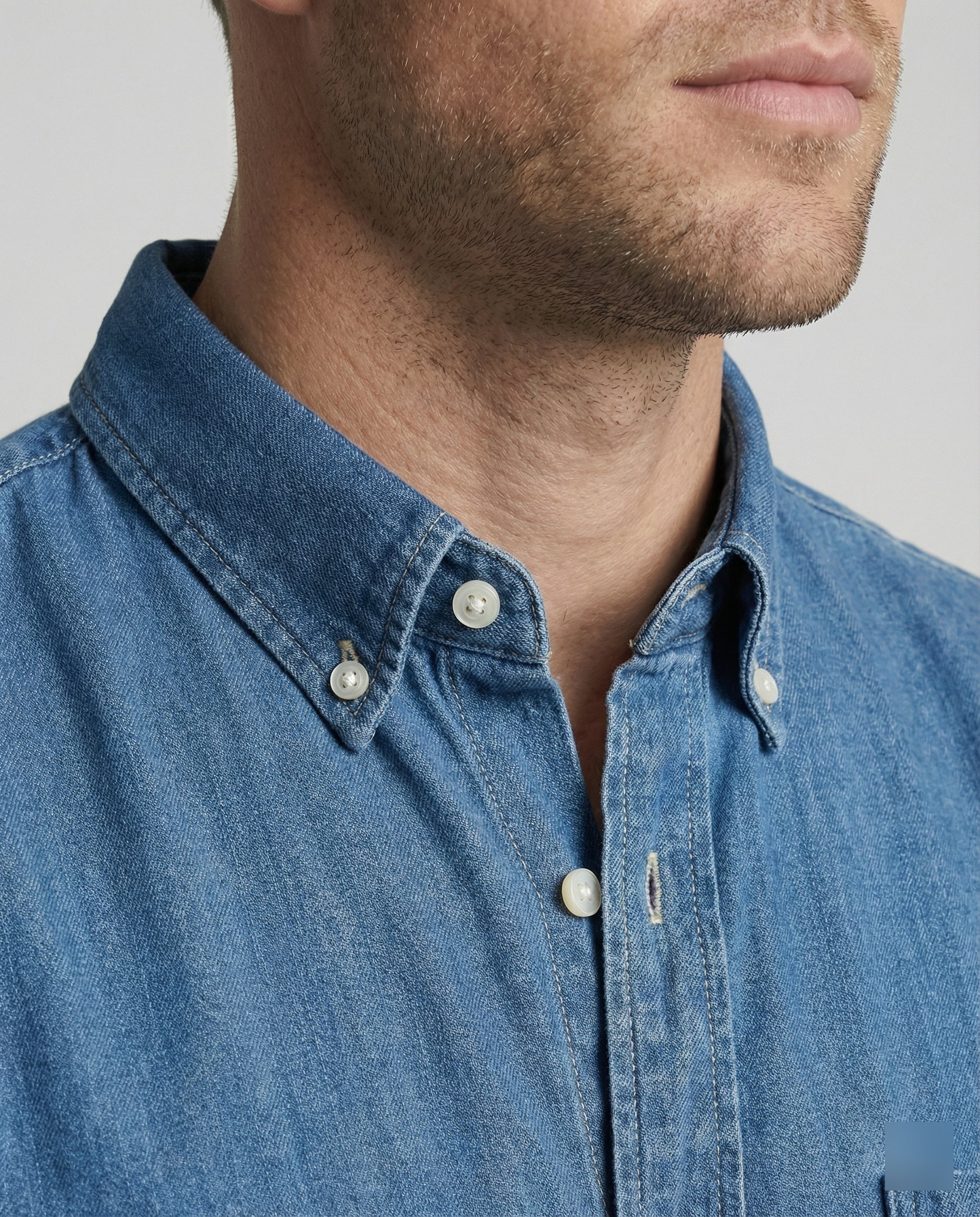 Herren Langarmhemd Jeans Regular Fit - Image 3