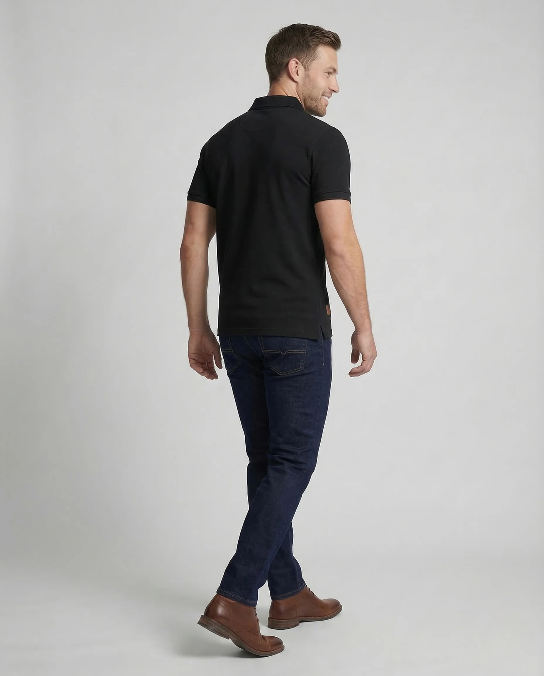 Herren Polo Piqué Kontrastkragen - Image 4