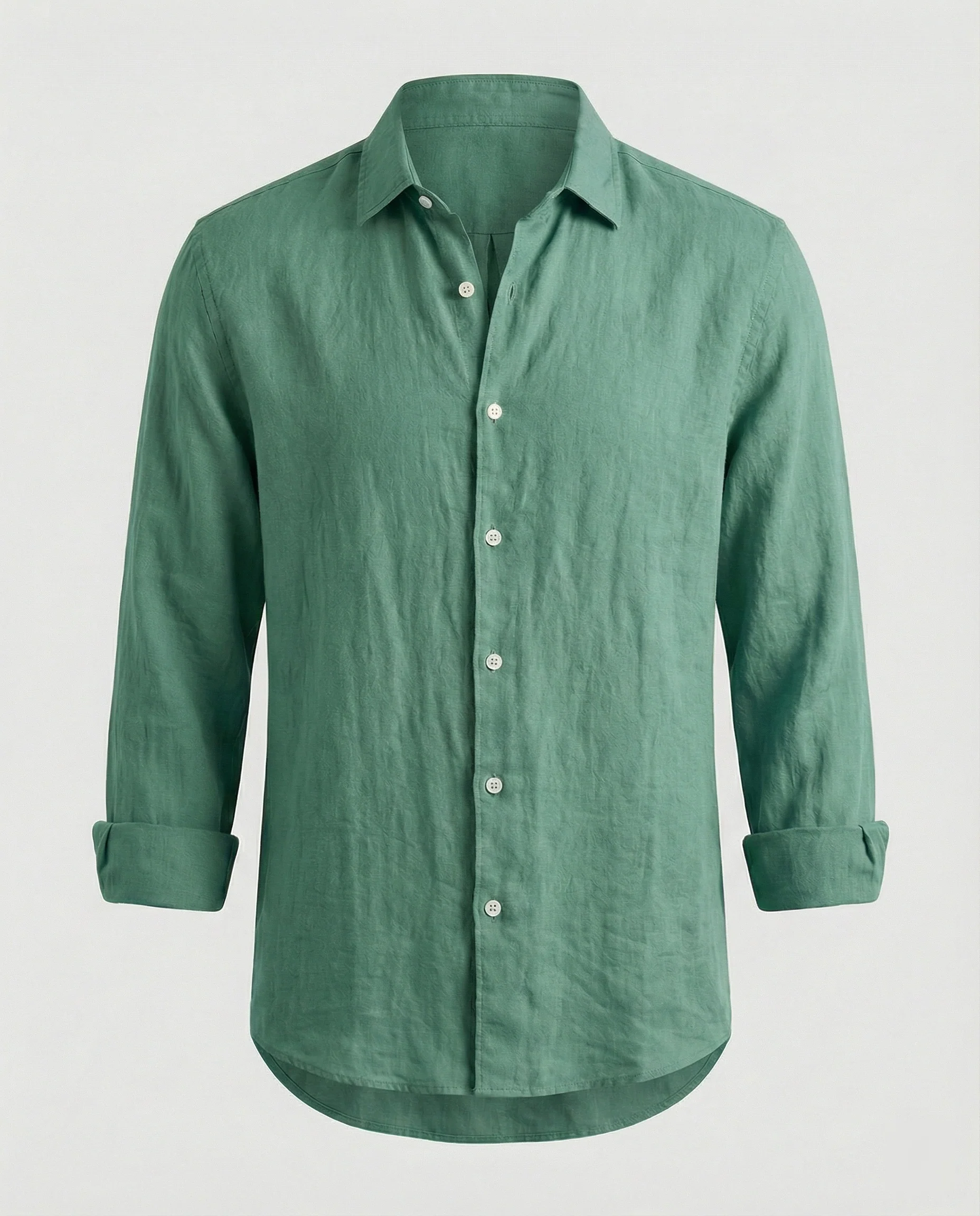Herren Leinenhemd Kentkragen Sommer - Image 10