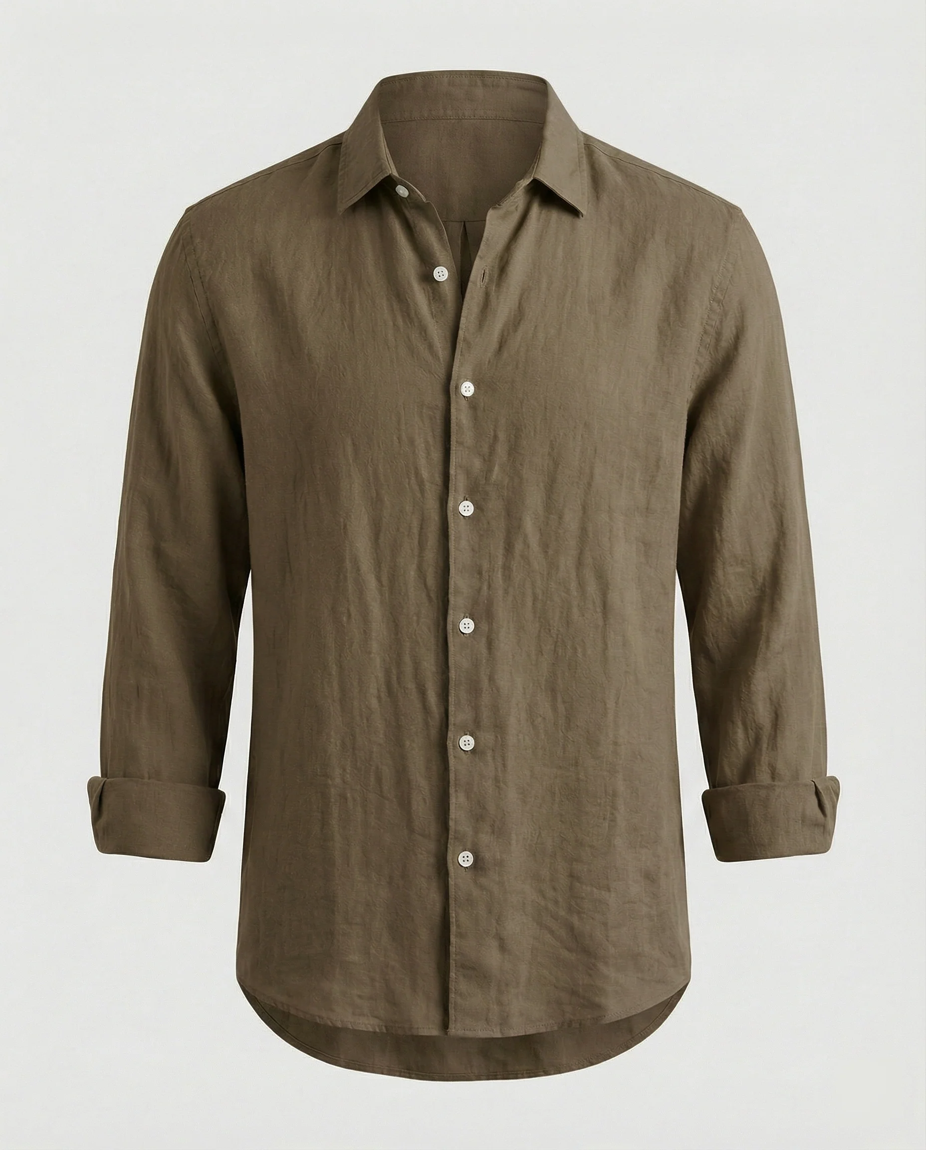 Herren Leinenhemd Kentkragen Sommer - Image 12