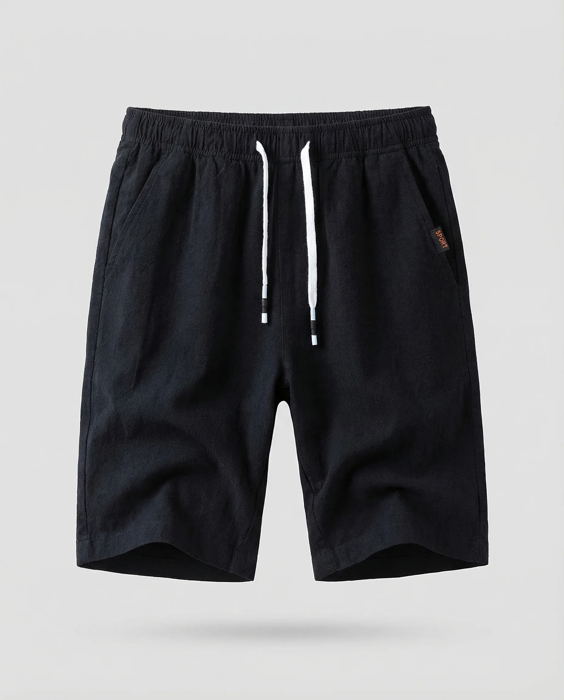 Herren Leinen Shorts Kordelzug - Image 5