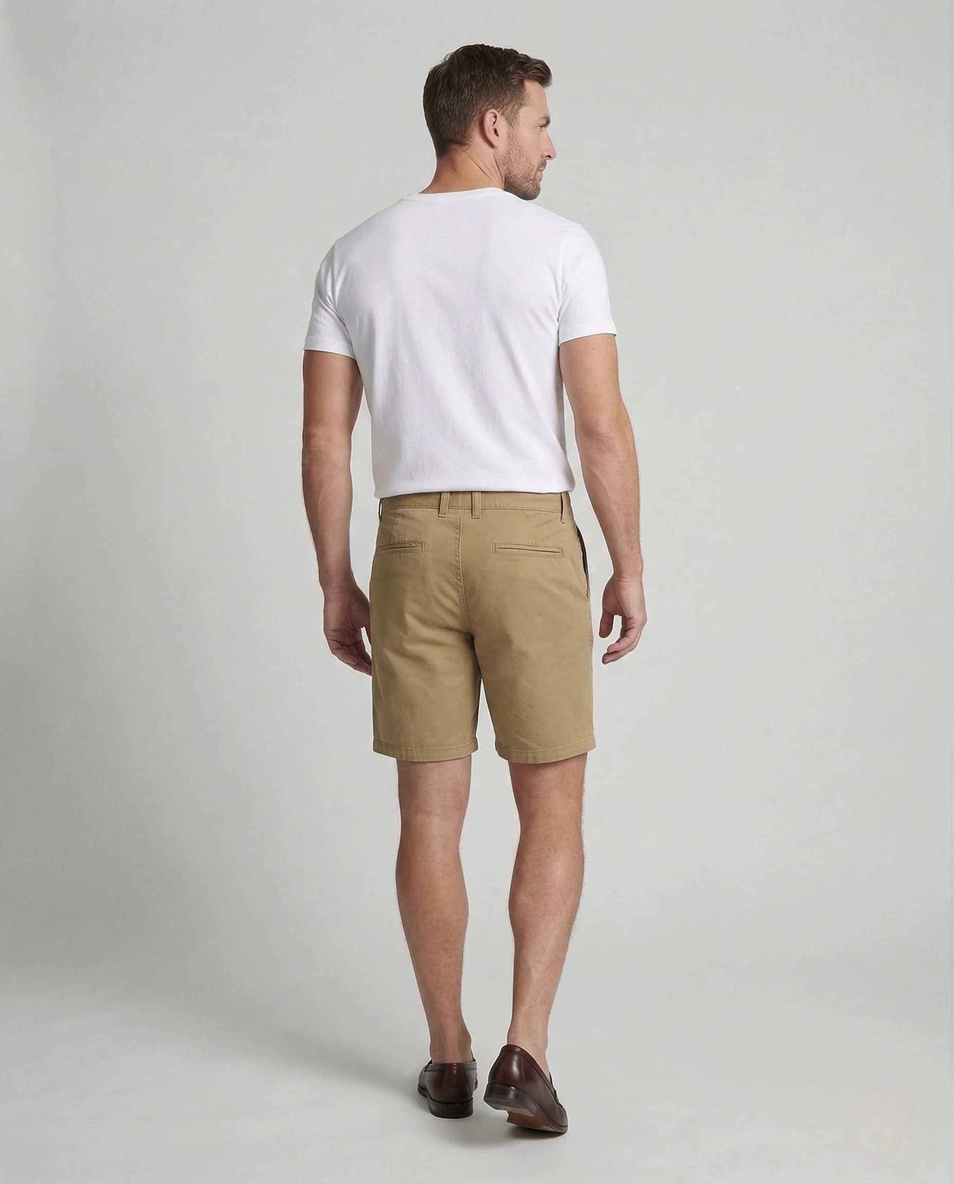 Herren Chino Bermuda mit Gürtelschlaufen & Eingrifftaschen - Image 3