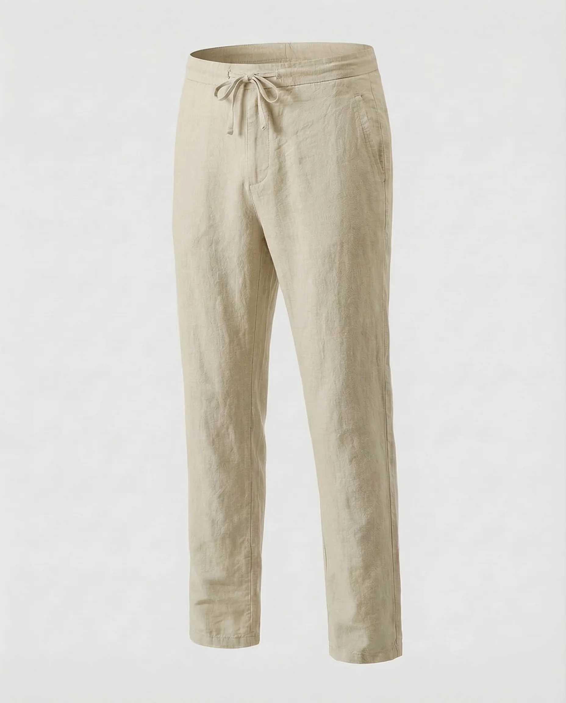 Herren Leinenhose Gerade Kordelzug - Image 6