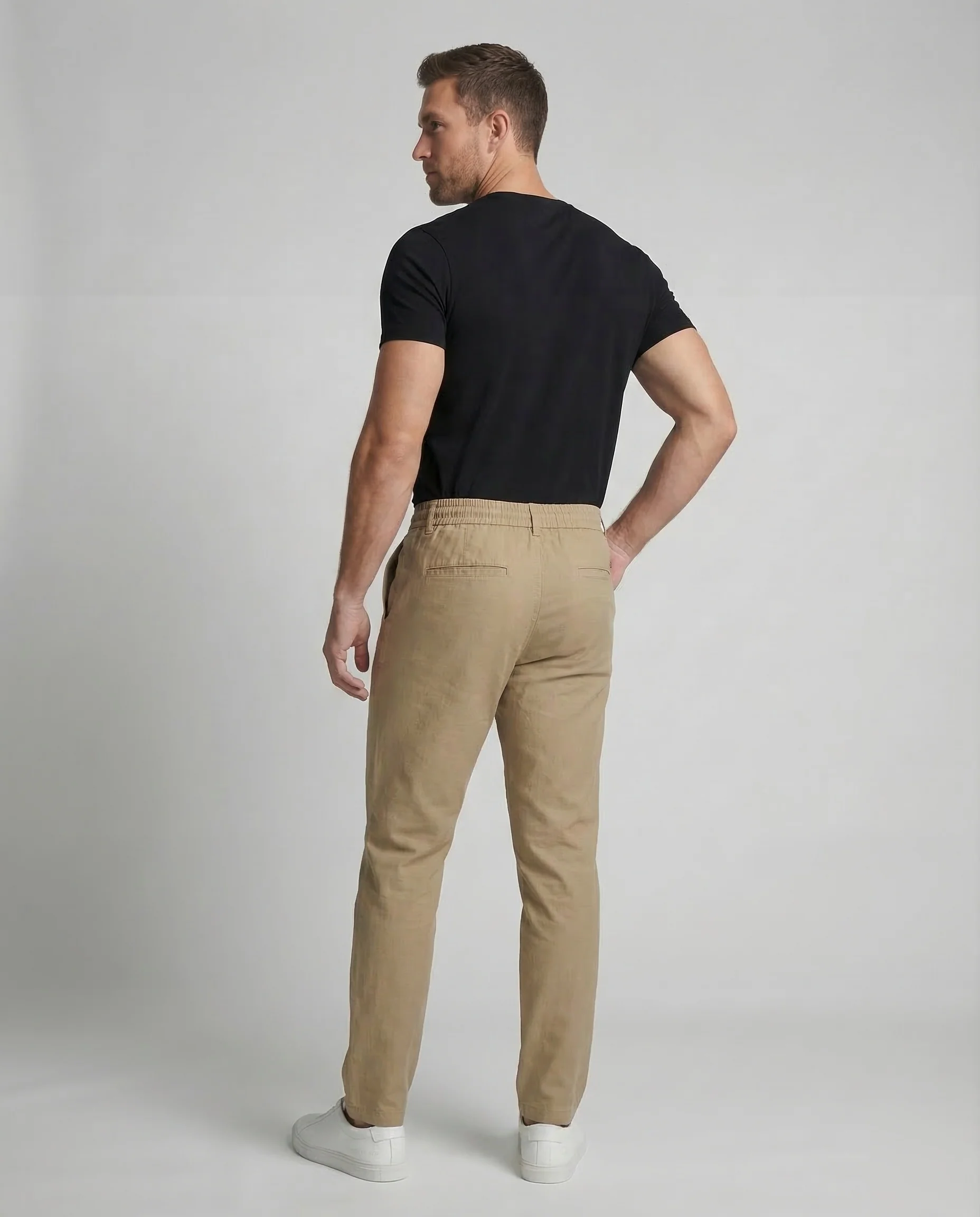 Herren Leinenhose Gerade - Image 4