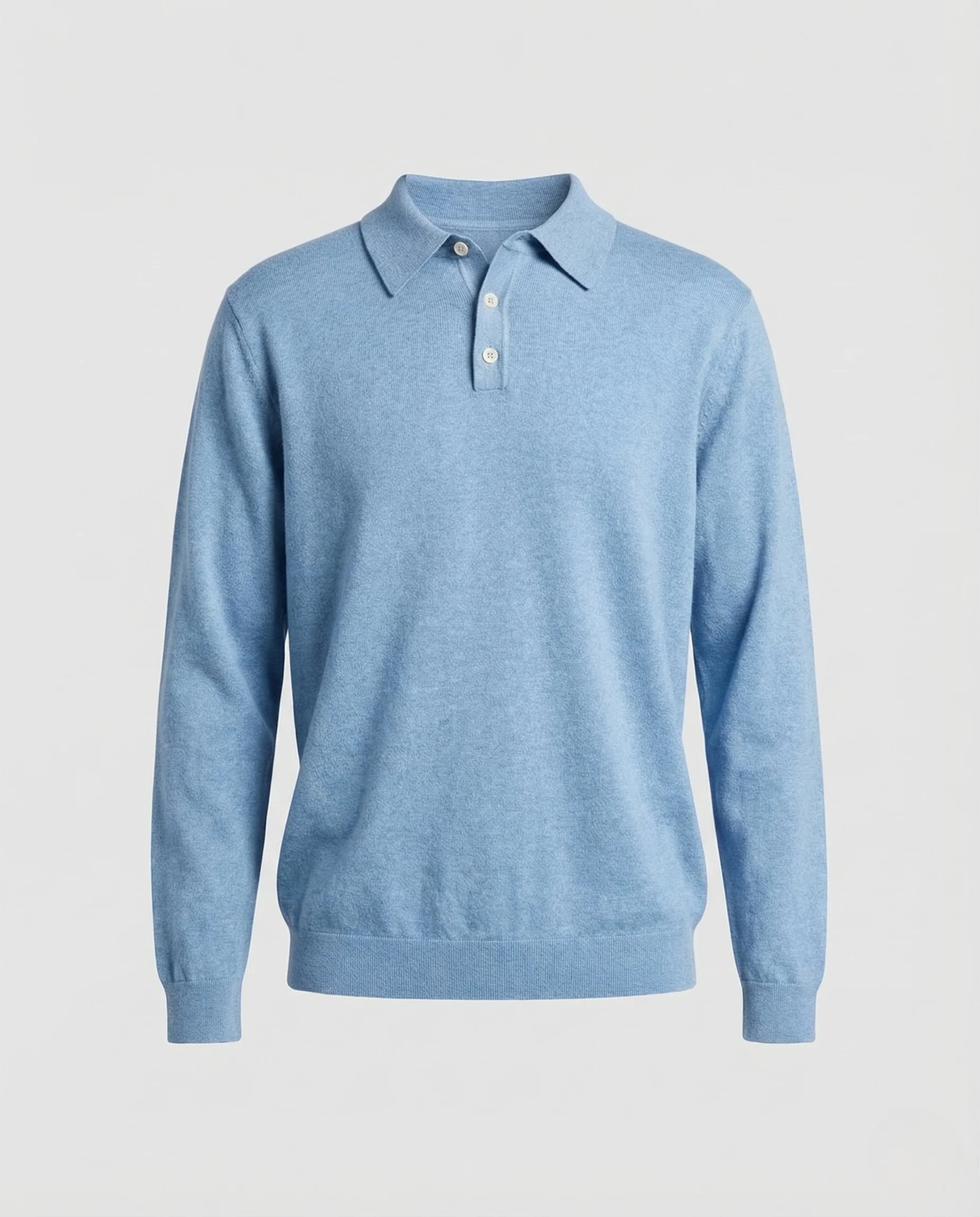 Herren Strick Polo Langarm mit Knopfleiste - Image 5