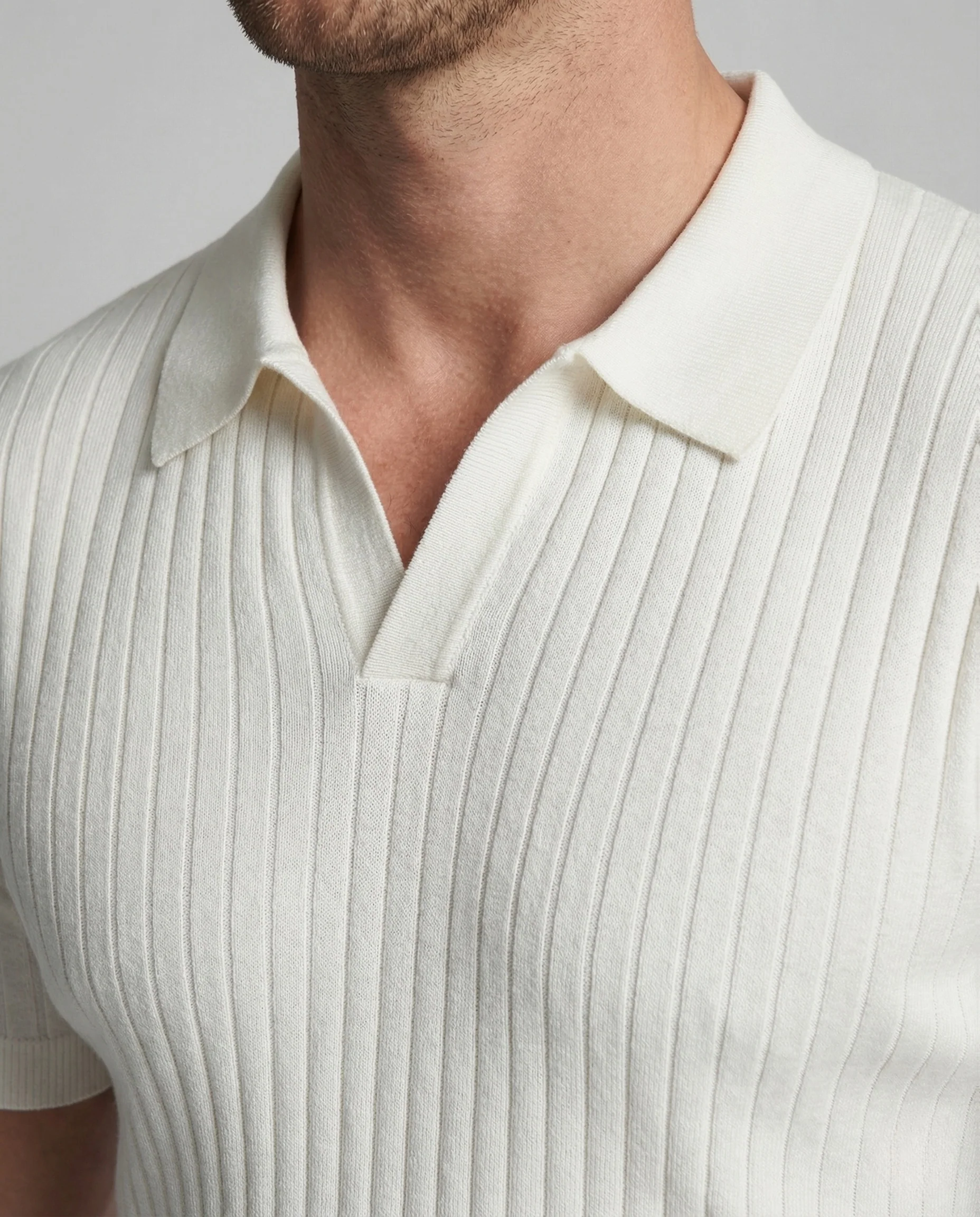 Herren Feinstrick Polo Kurzarm - Image 3