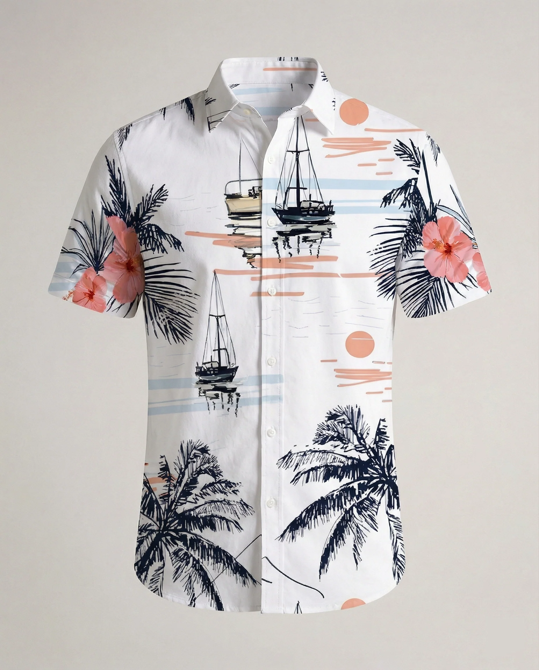 Herren Kurzarmhemd Hawaii Viskose - Image 13