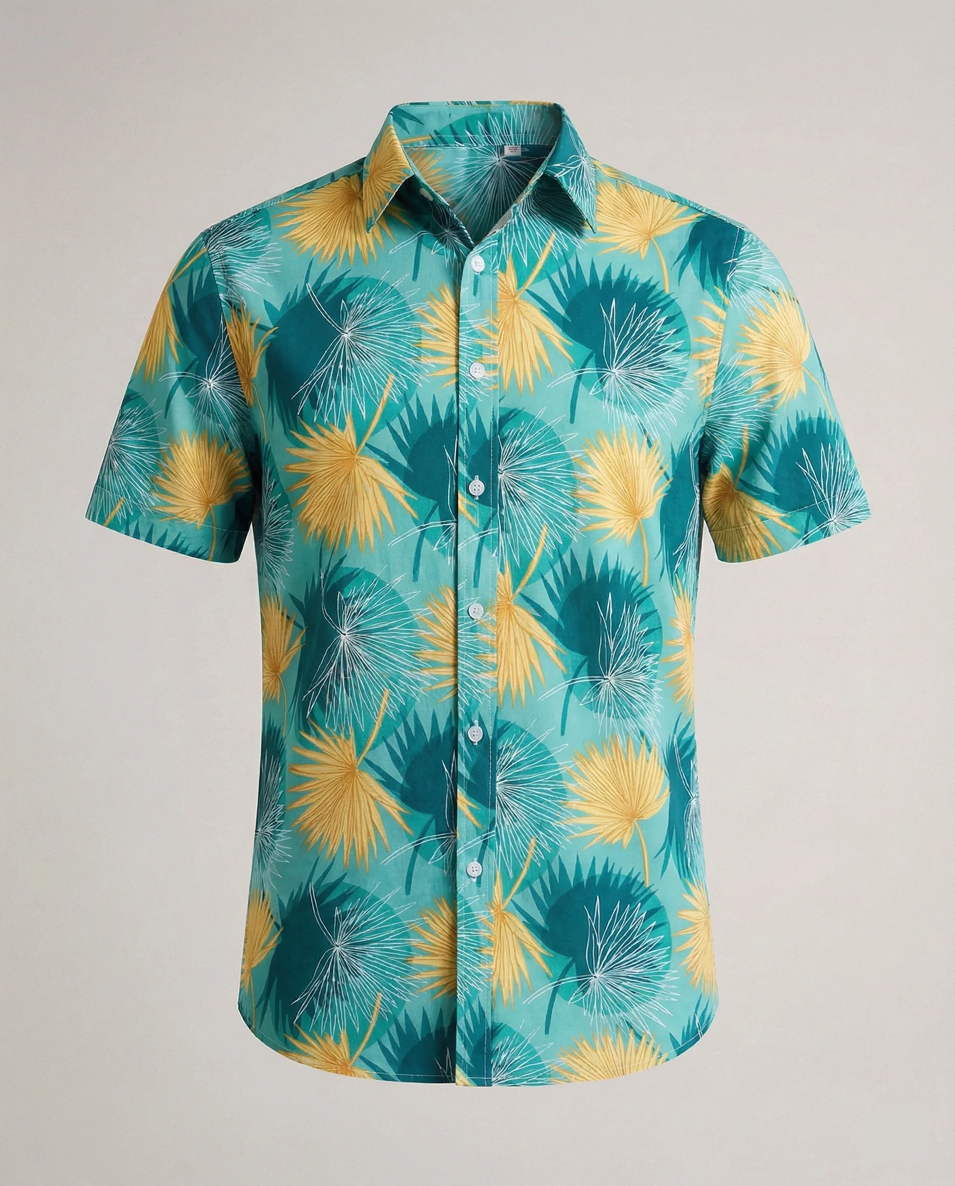Herren Kurzarmhemd Hawaii Viskose - Image 9