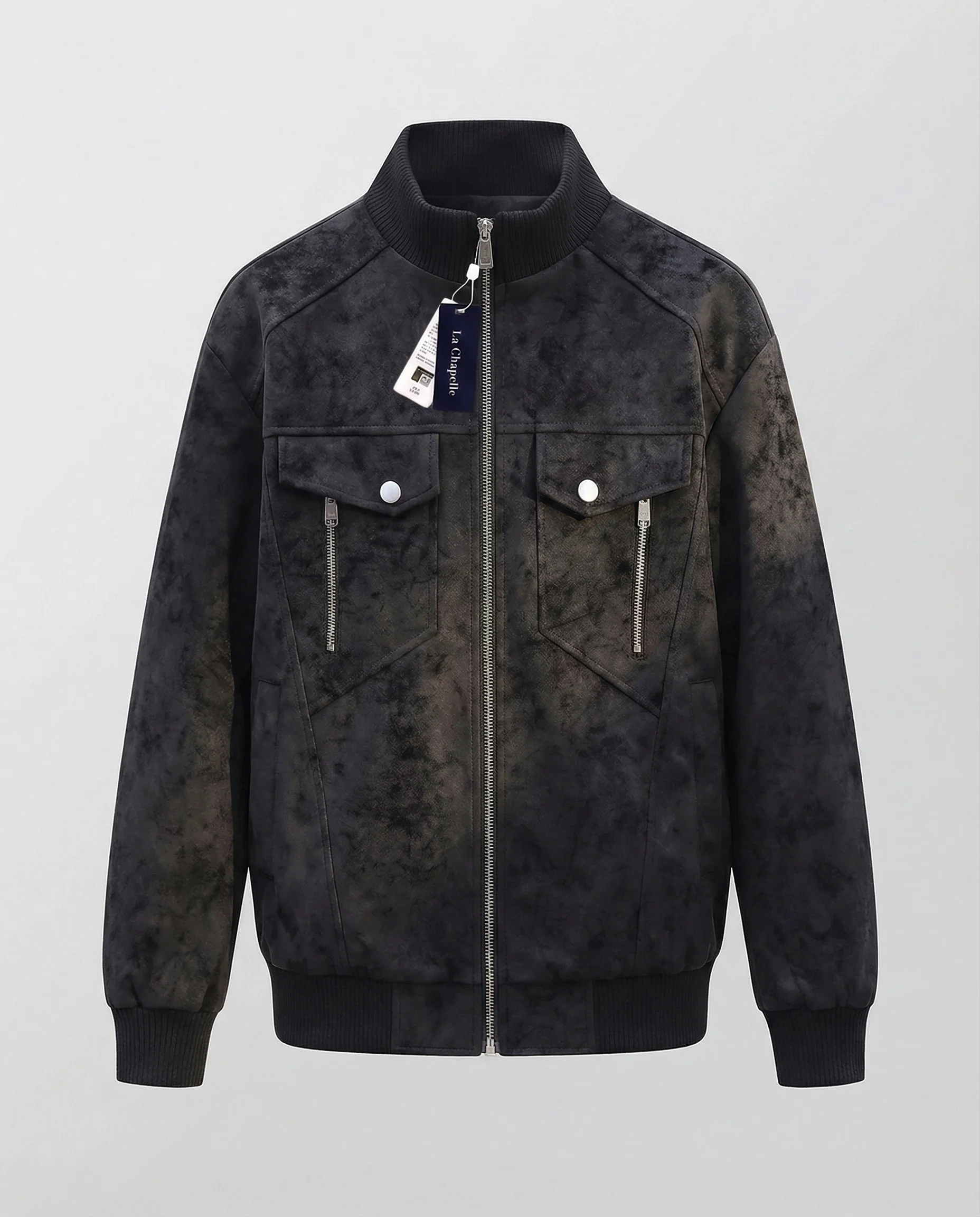Herren Velours Bomberjacke Locker - Image 4