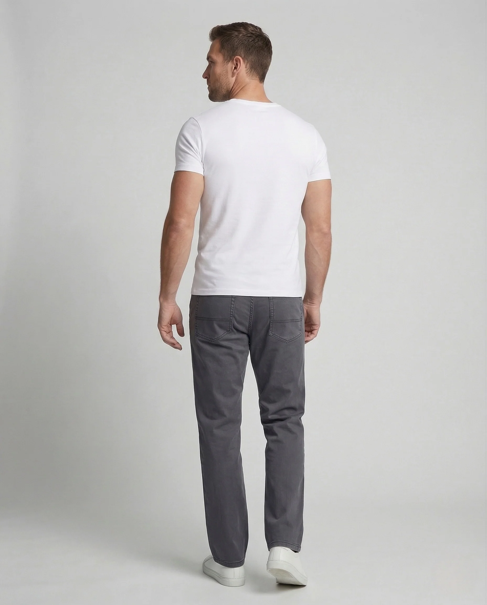 Herren Chinohose Baumwolle Elastikbund - Image 4