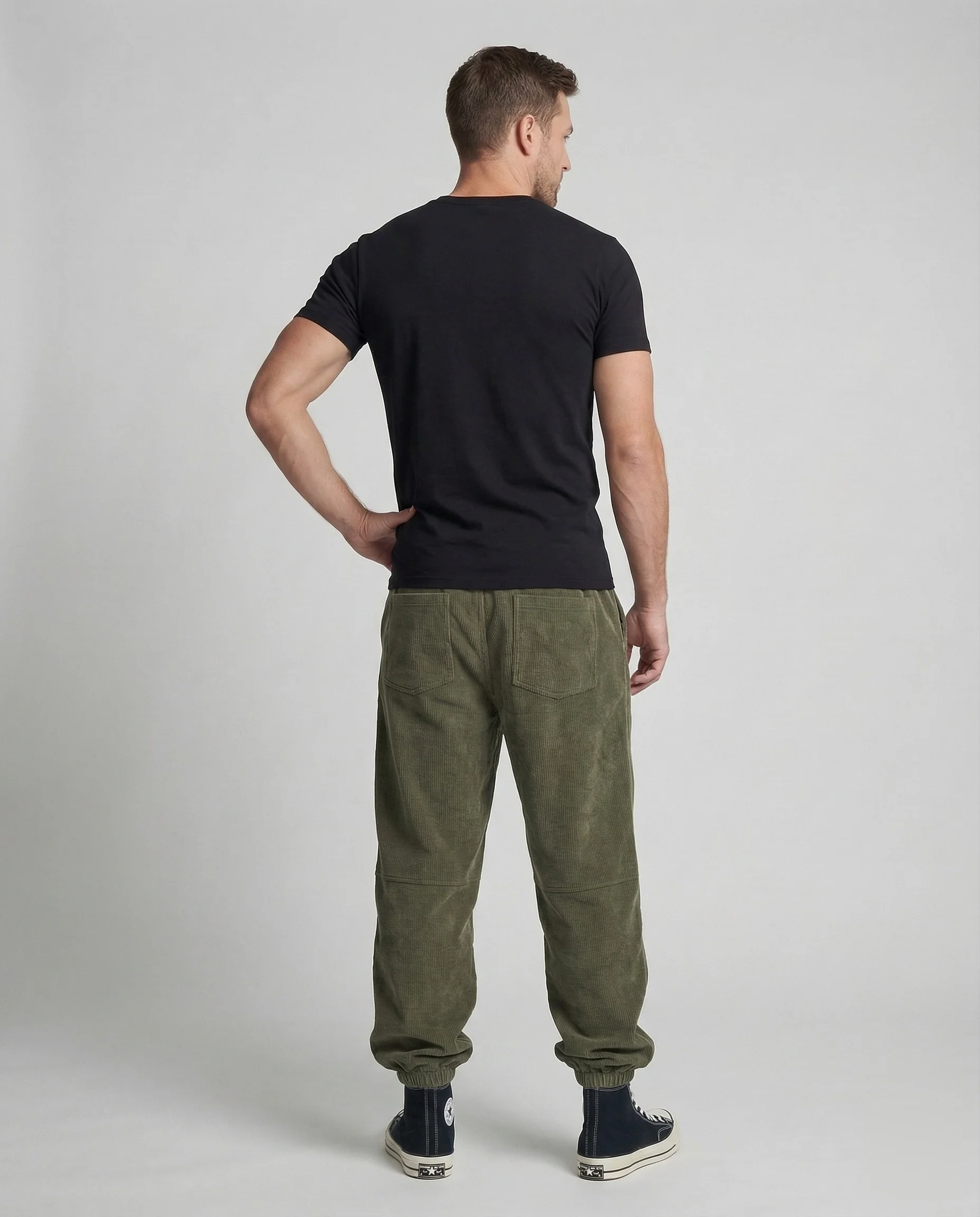 Herren Cord Jogginghose Kordelbund - Image 4