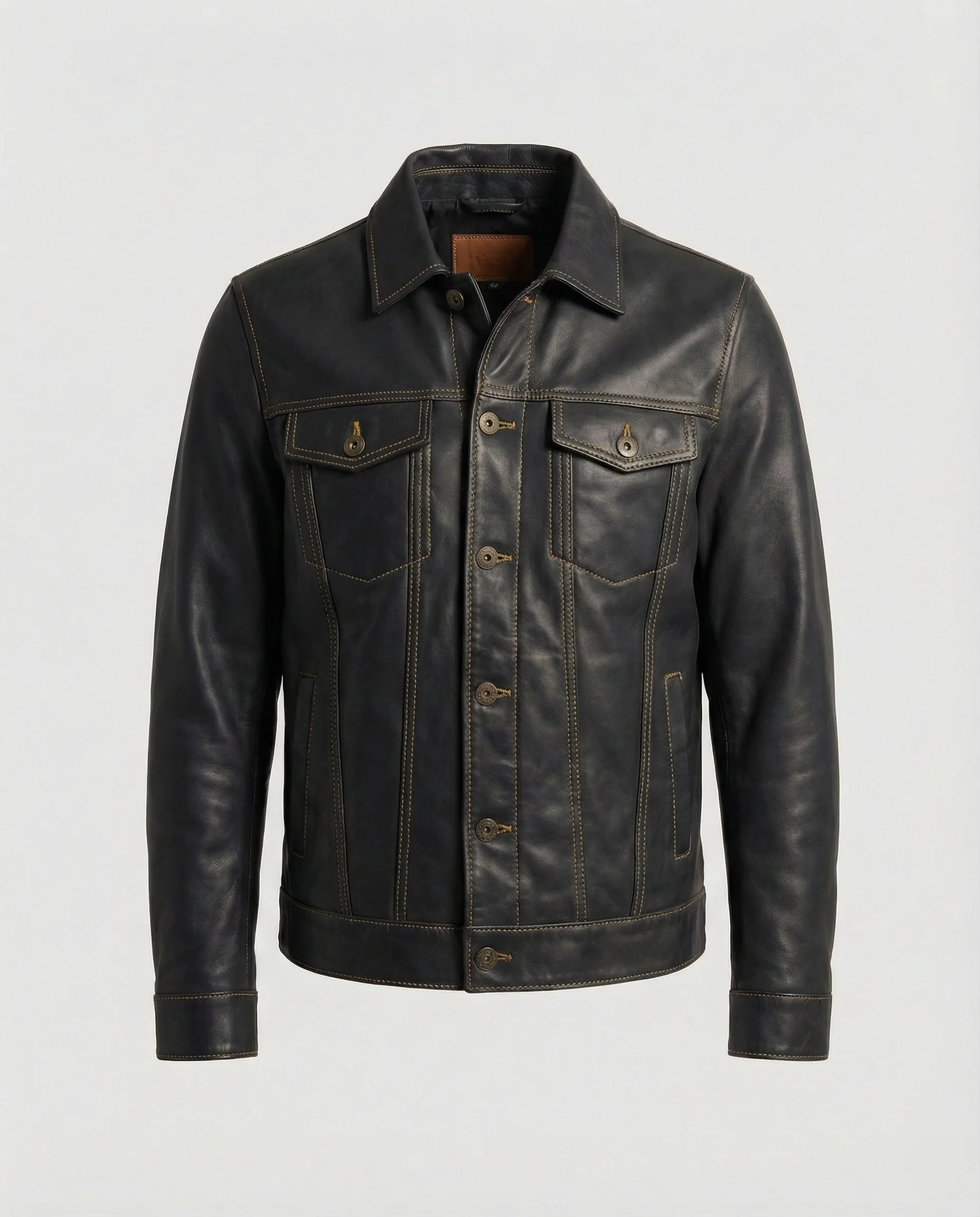 Herren Kunstleder Thermojacke - Image 2