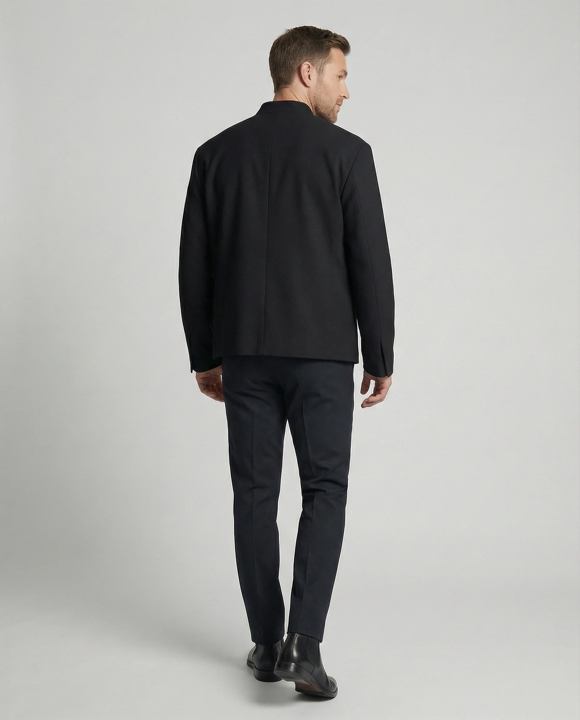 Minimalistischer Oversize-Zweiteiler mit Stehkragenjacke und weiter Anzughose Heidi-Mode - Image 2