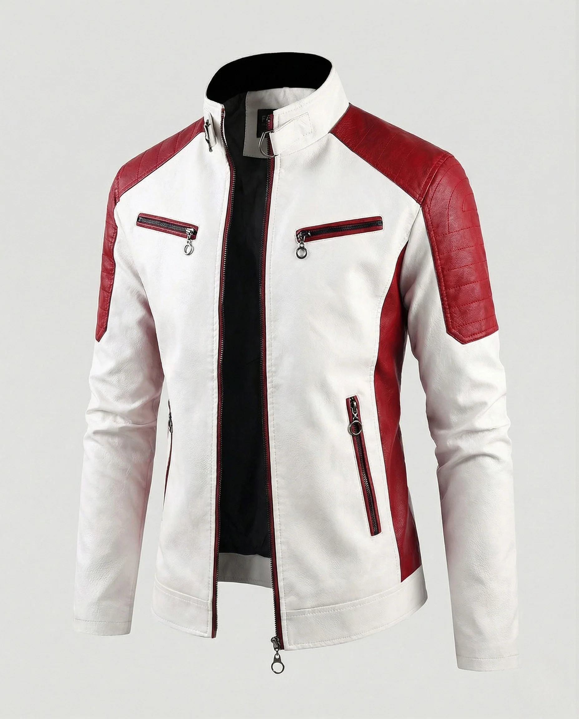 Freizeitkleidung Herren Lederjacke Modern - Image 5