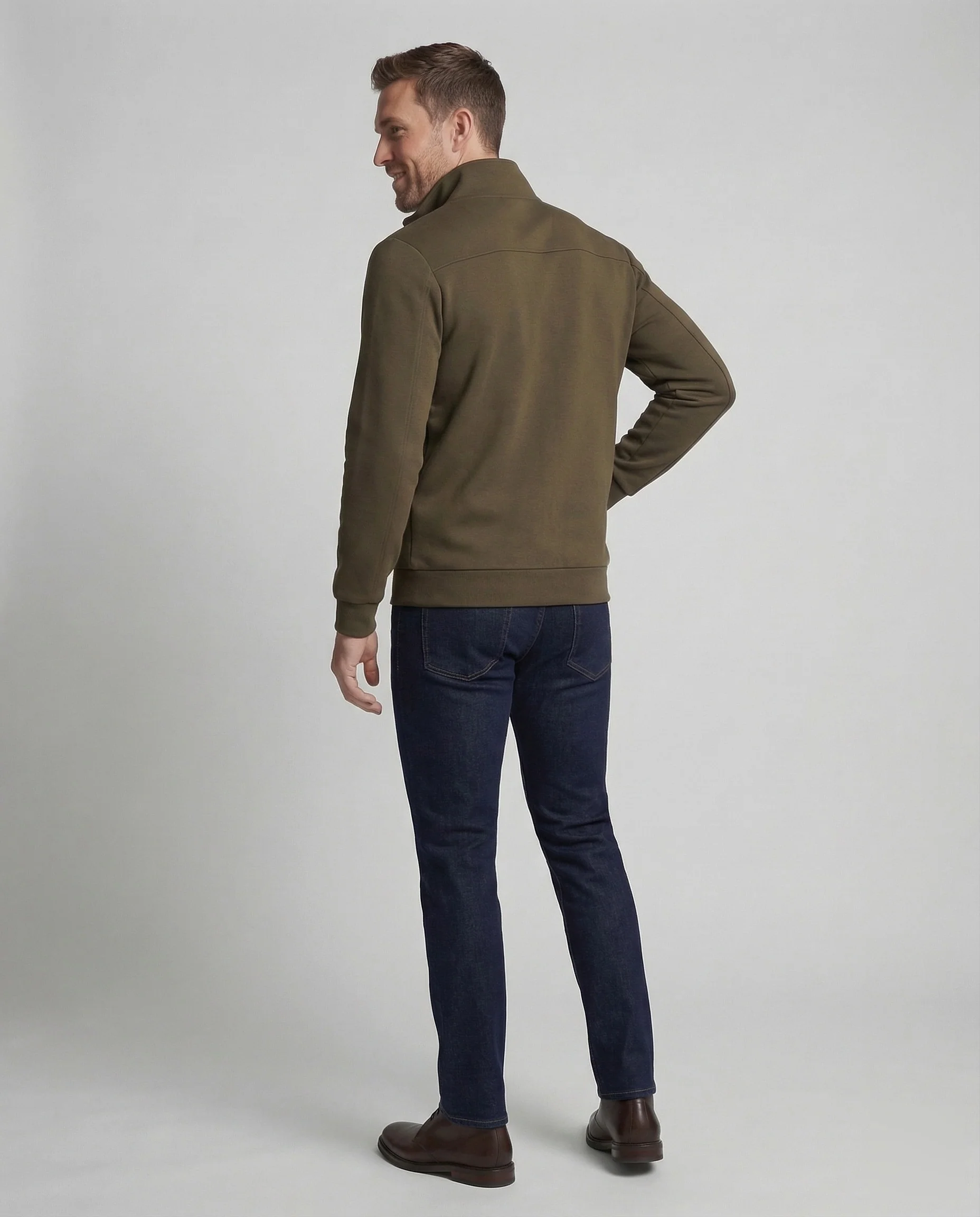Sweatjacke Modern Mit Stehkragen Herren - Image 4