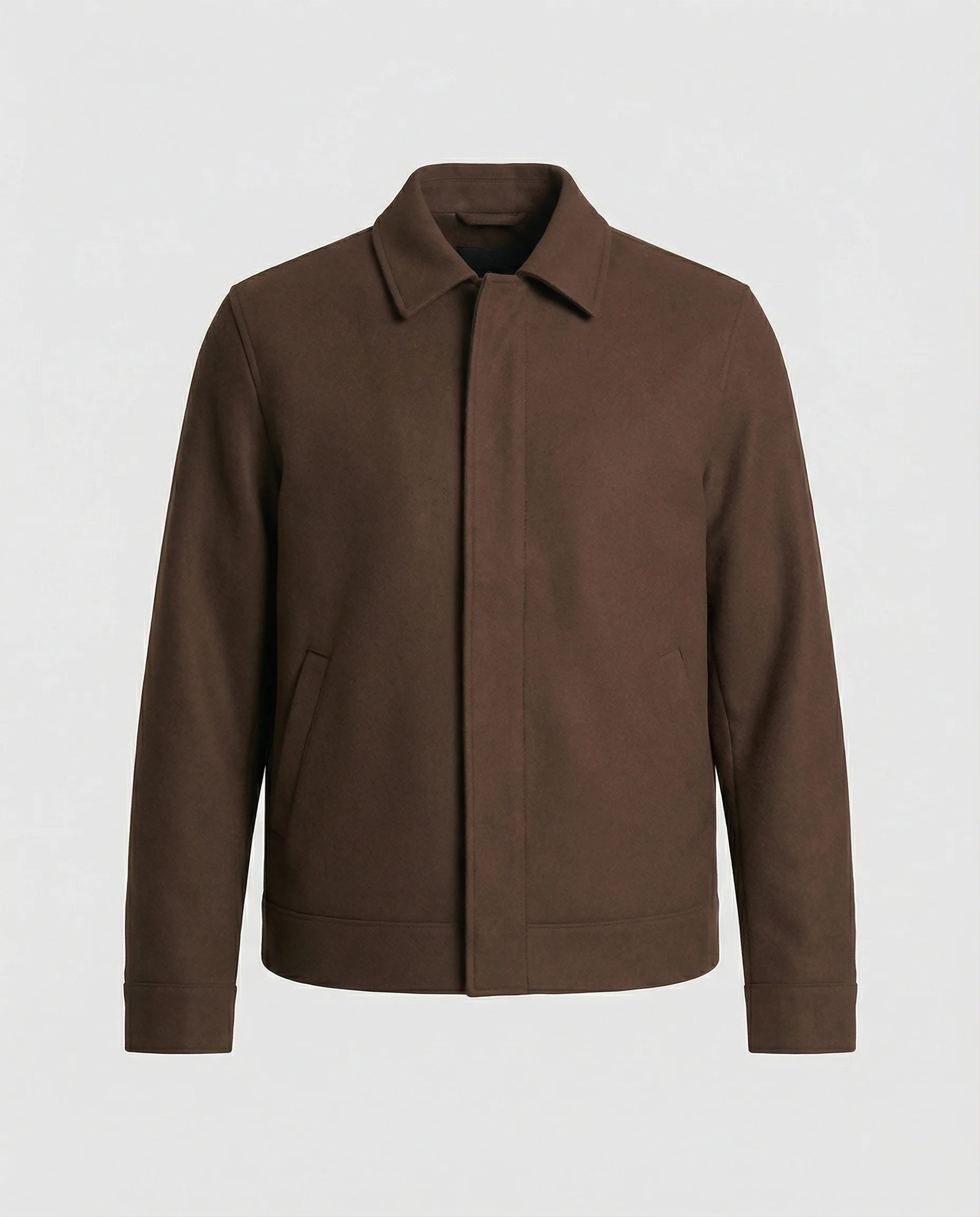 Moderner Minimalblouson mit Hemdkragen und verdeckter Front Heidi-Mode - Image 5