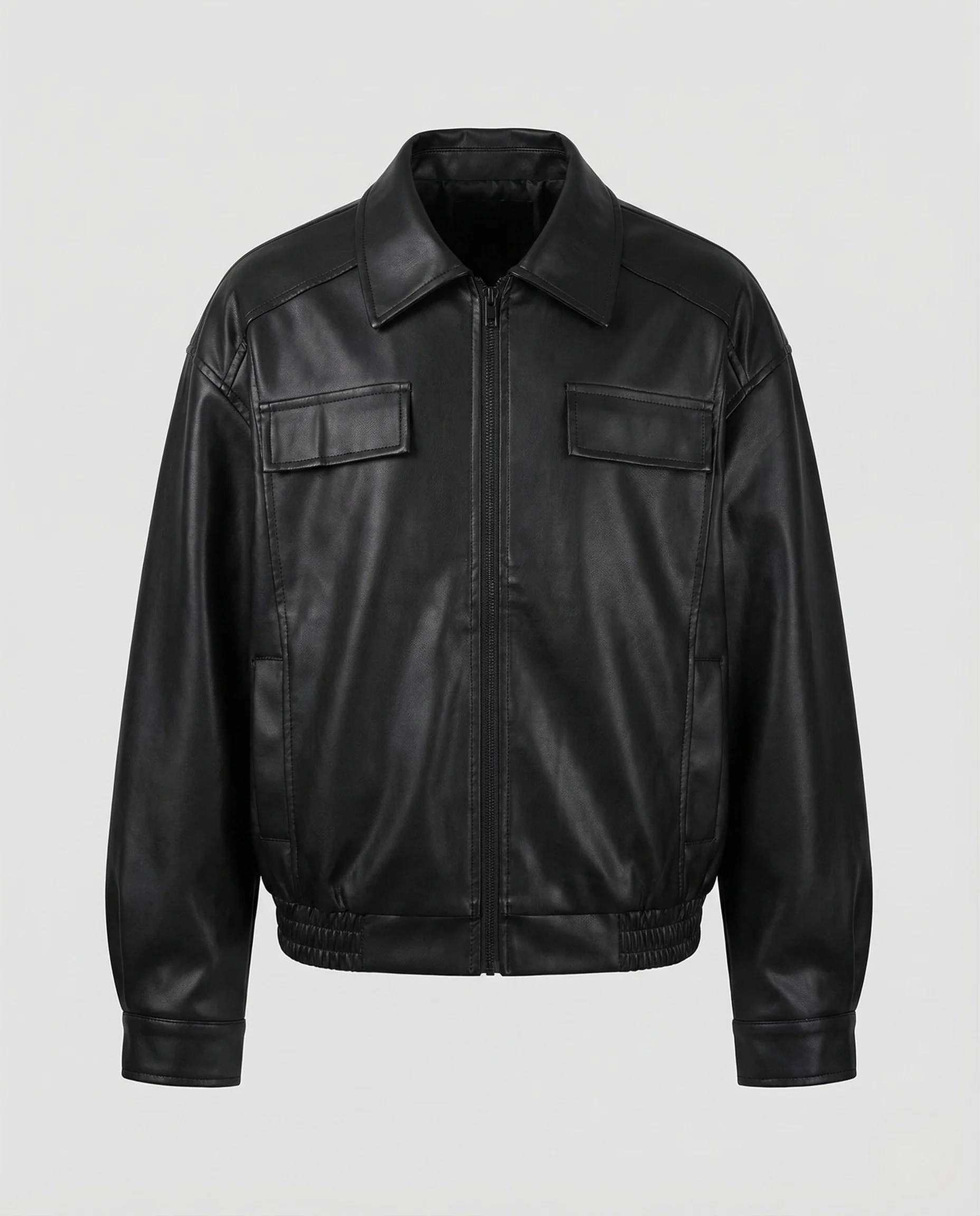 Herren Kunstleder Blouson Oversize - Image 5