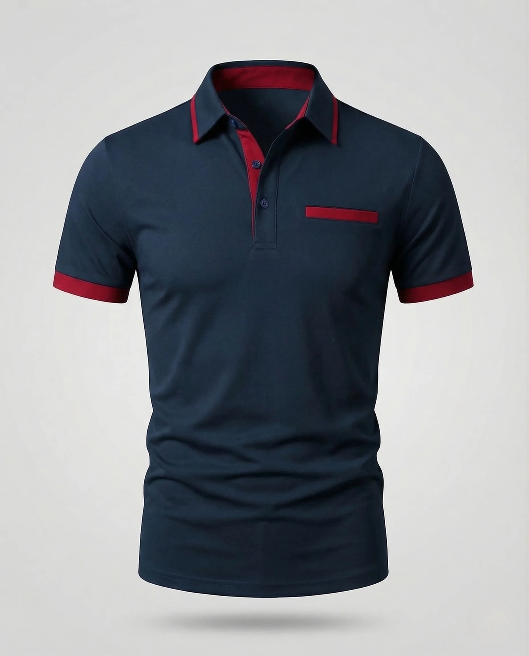 Herren Poloshirt Kurzarm Kontrast - Image 10