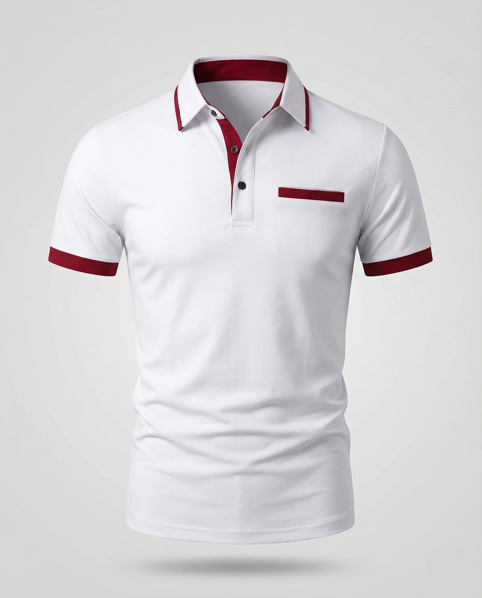 Herren Poloshirt Kurzarm Kontrast - Image 5