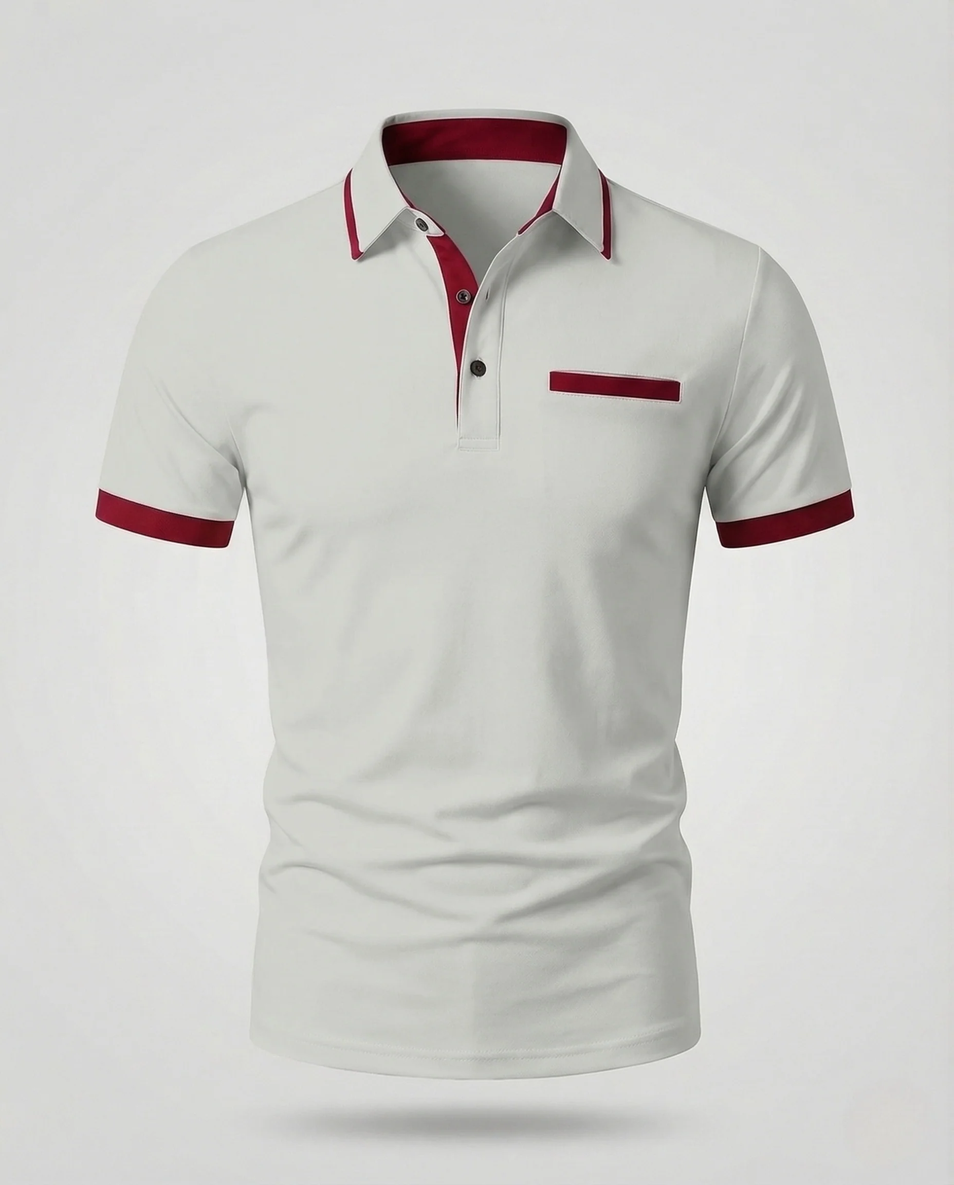 Herren Poloshirt Kurzarm Kontrast - Image 7