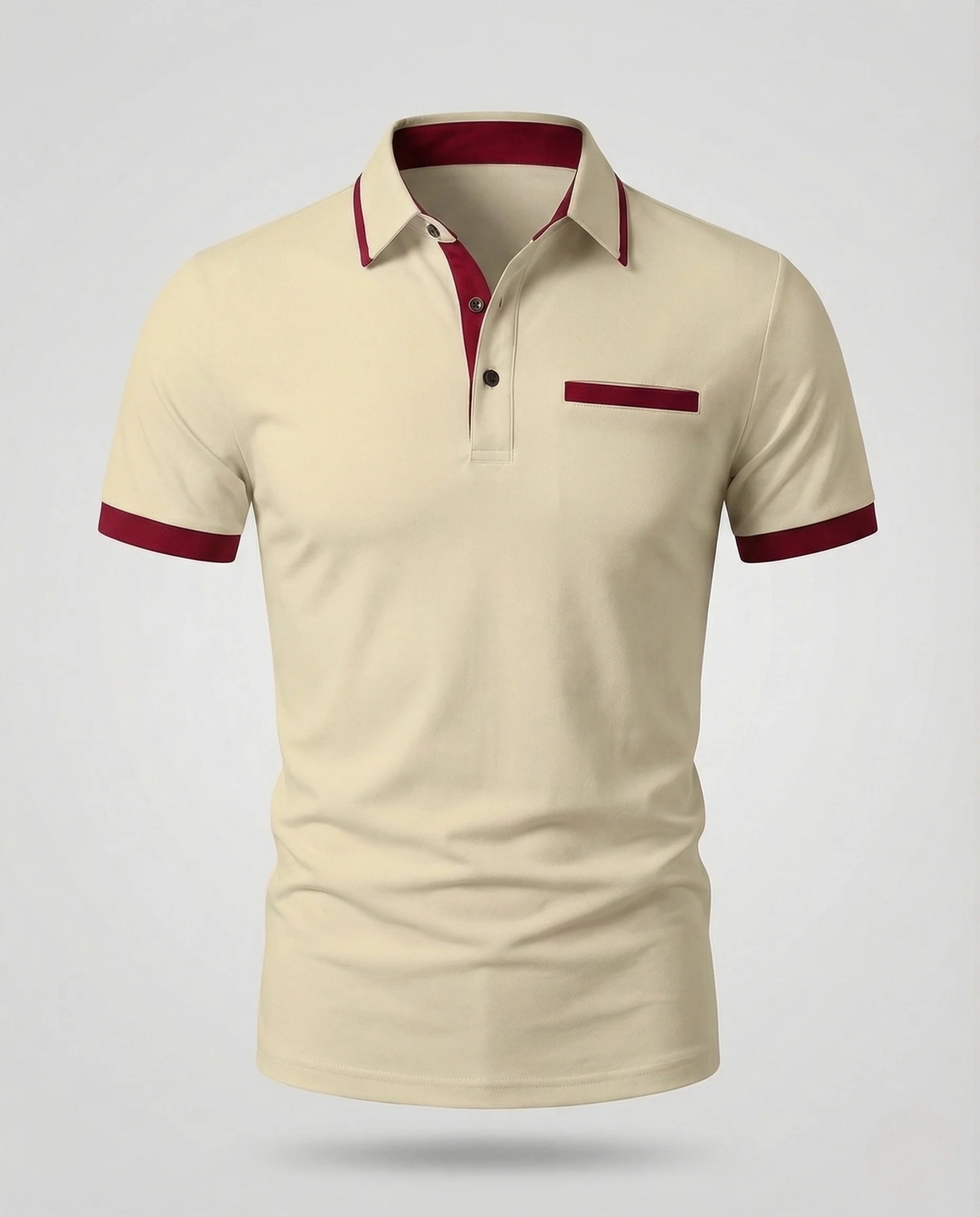 Herren Poloshirt Kurzarm Kontrast - Image 9