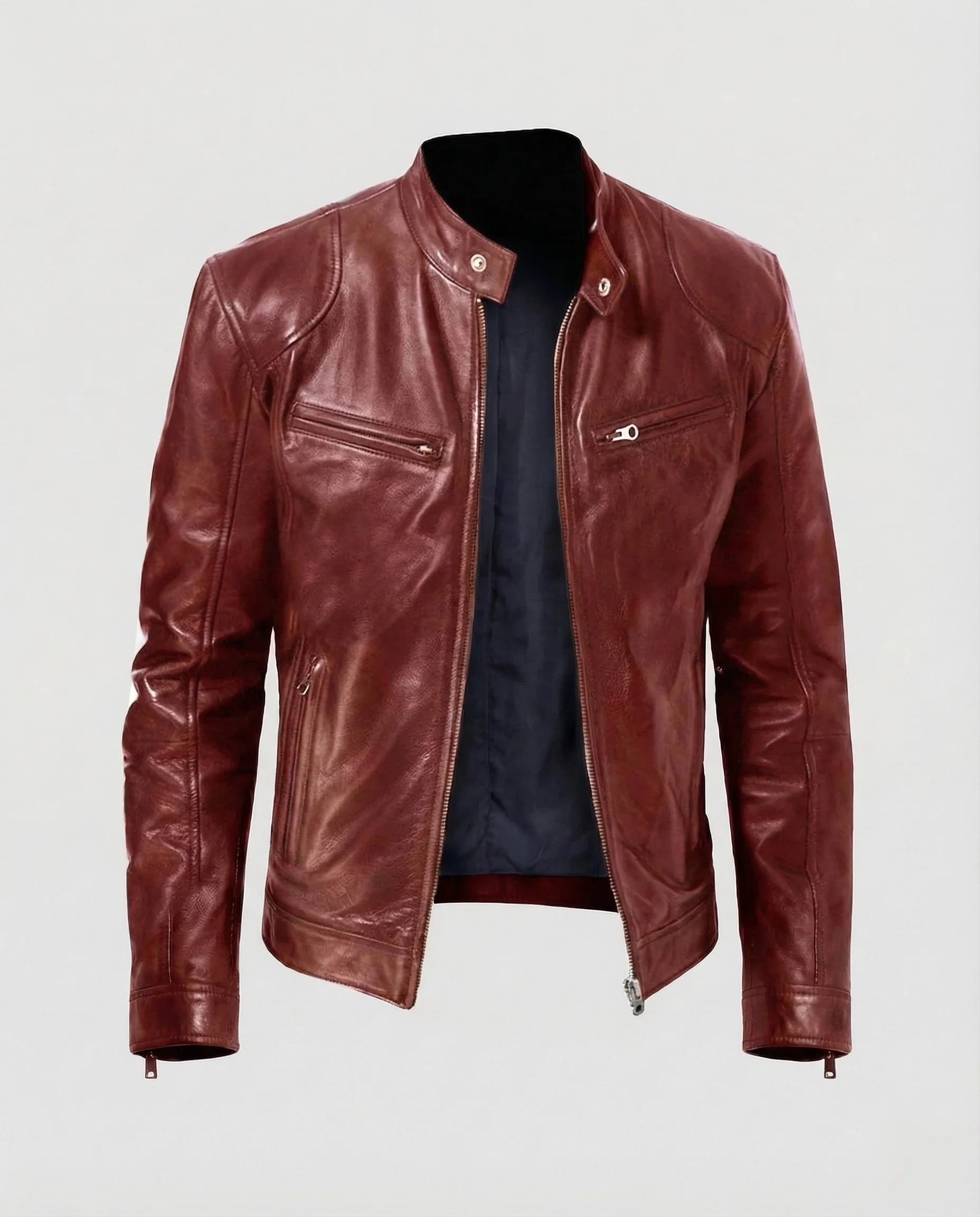 Herren Motorrad Lederblouson - Image 11