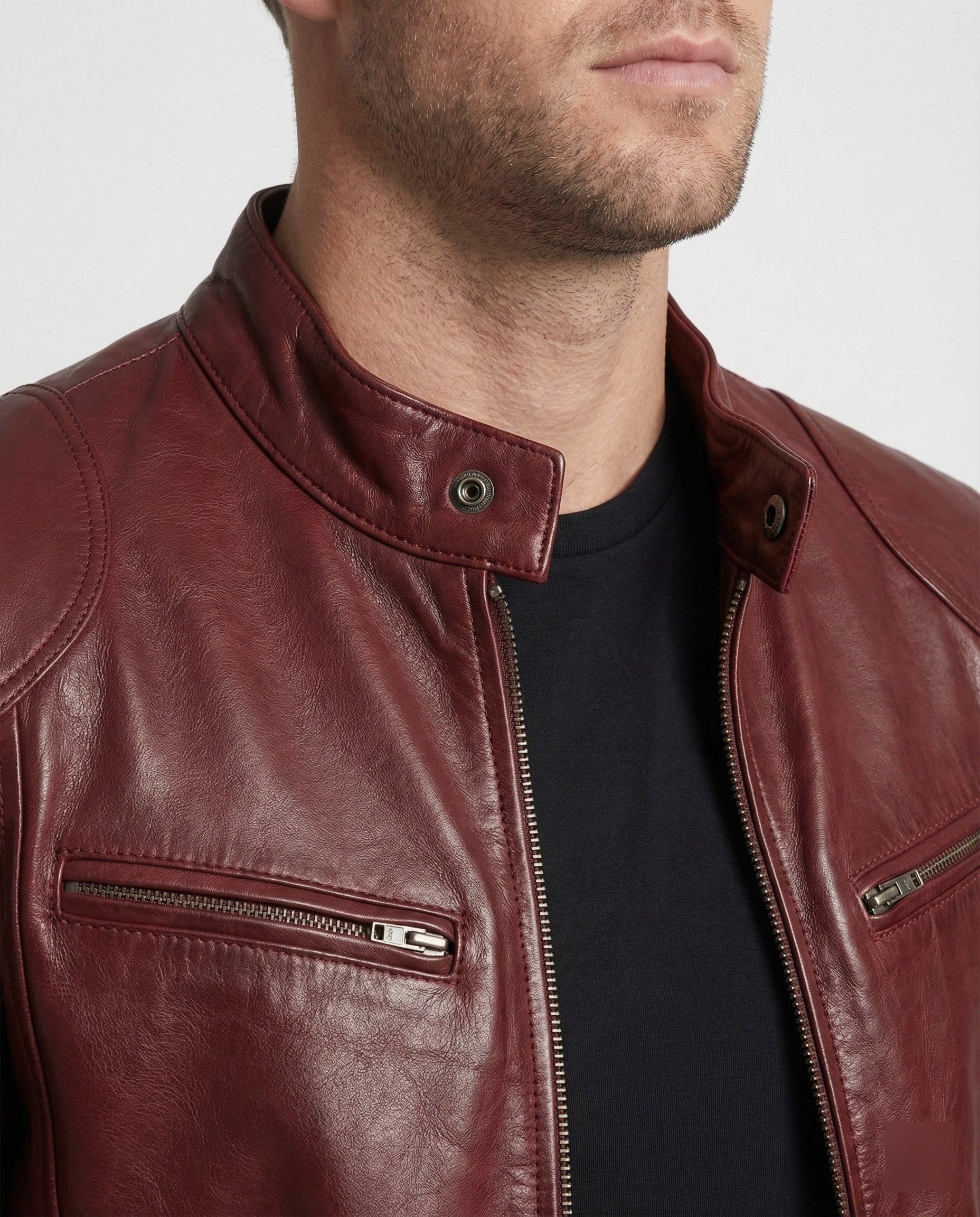Herren Motorrad Lederblouson - Image 2