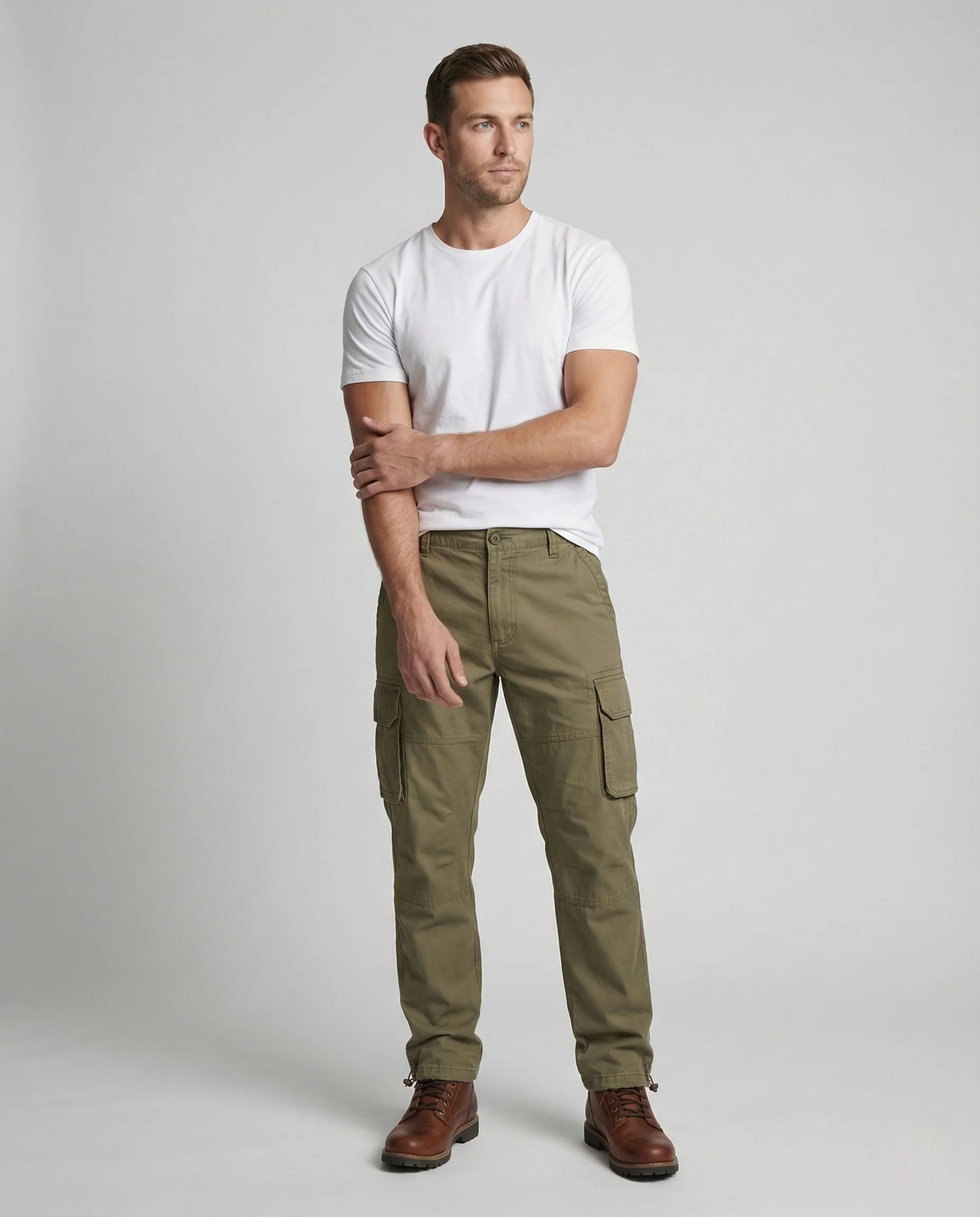 Herren Outdoor Cargohose elastisch mit Knieabnähern - Image 2