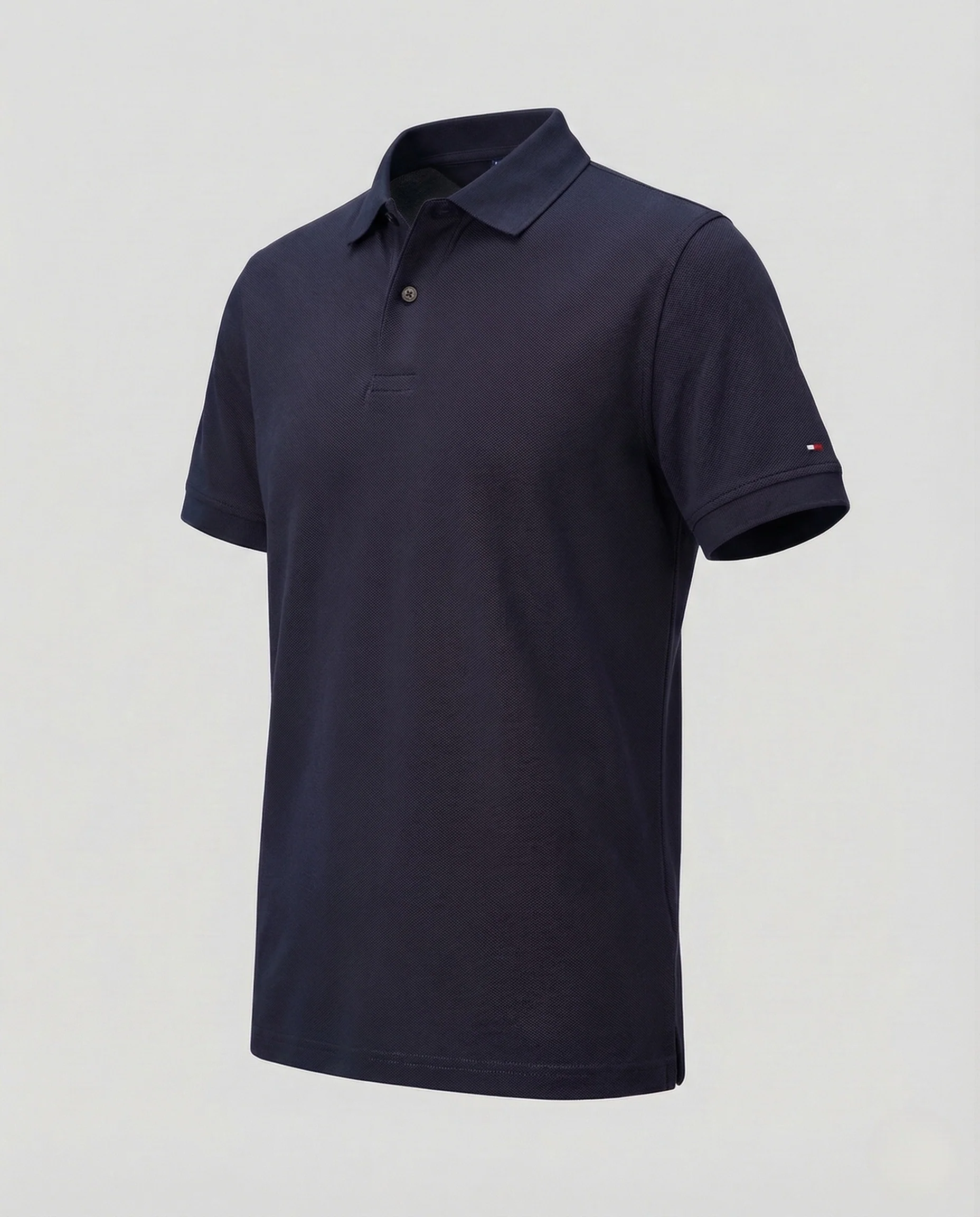 Herren Piqué Poloshirt mit Kentkragen und Logo Patch - Image 12