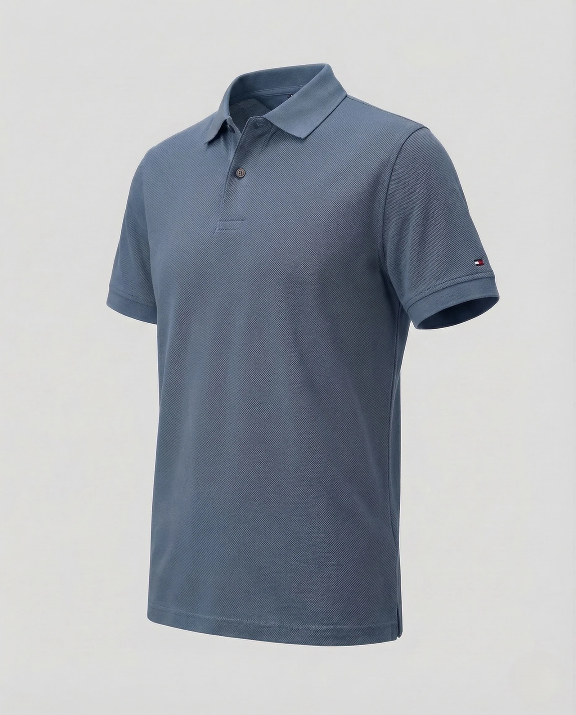 Herren Piqué Poloshirt mit Kentkragen und Logo Patch - Image 5