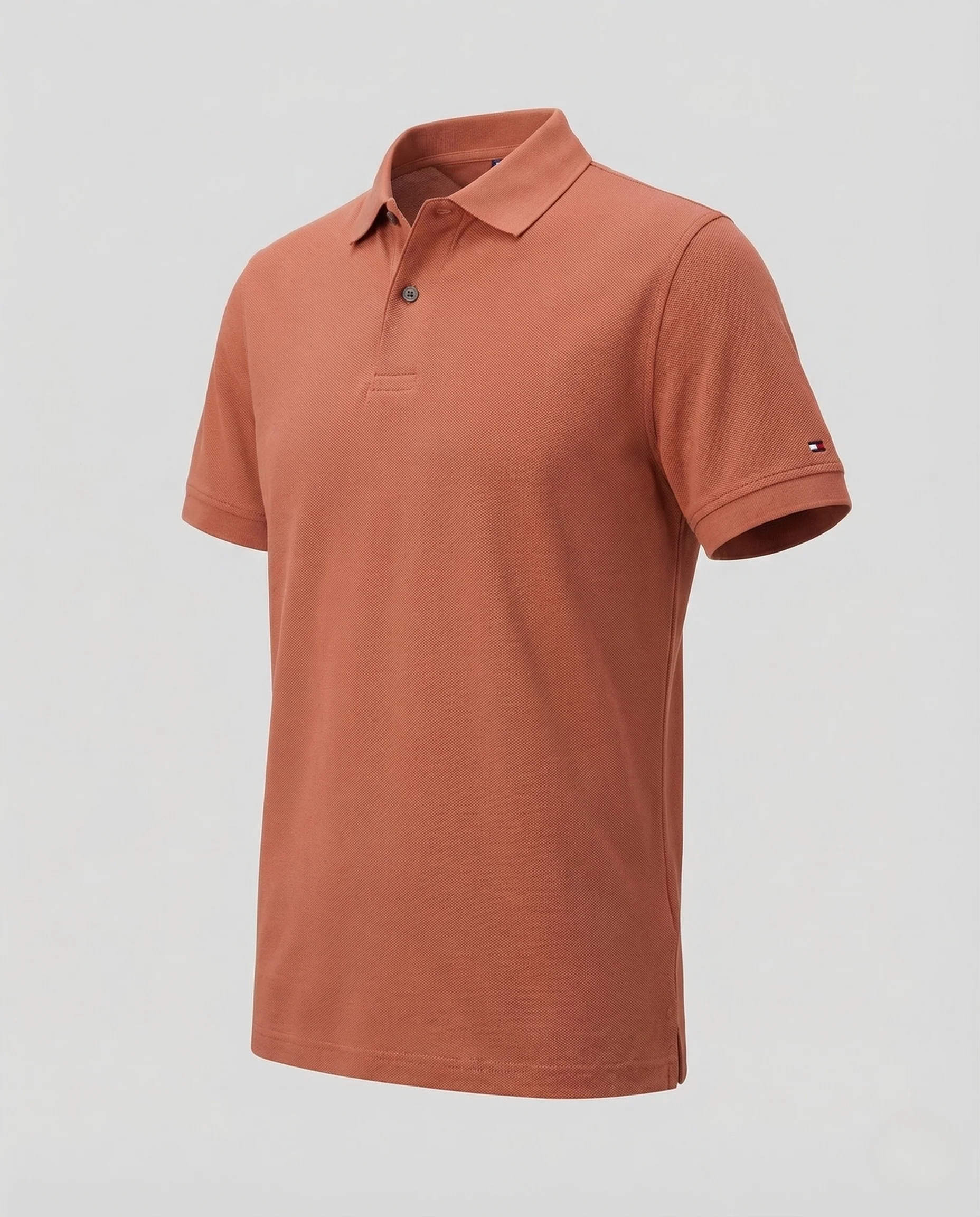 Herren Piqué Poloshirt mit Kentkragen und Logo Patch - Image 6