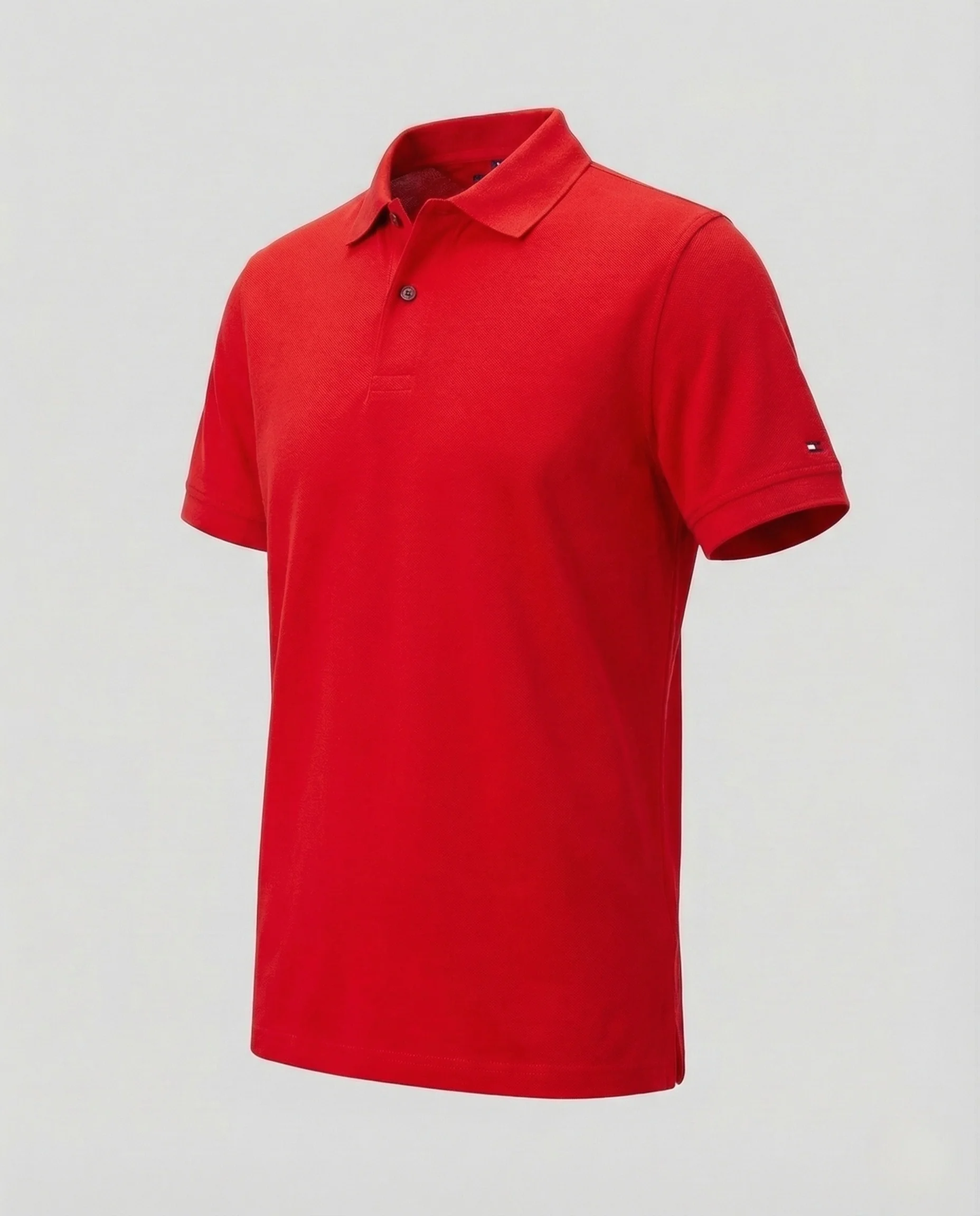 Herren Piqué Poloshirt mit Kentkragen und Logo Patch - Image 7