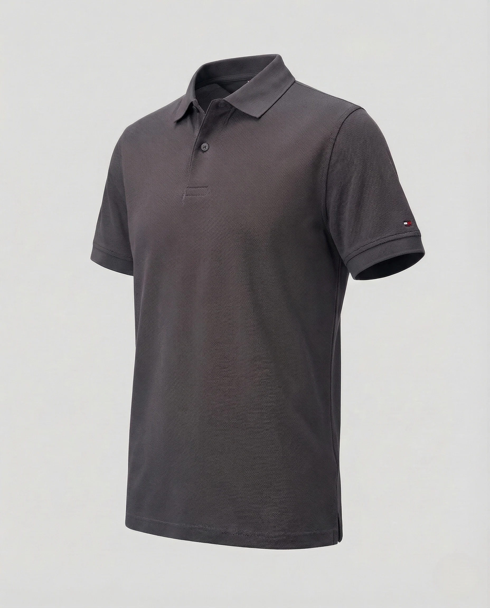 Herren Piqué Poloshirt mit Kentkragen und Logo Patch - Image 8