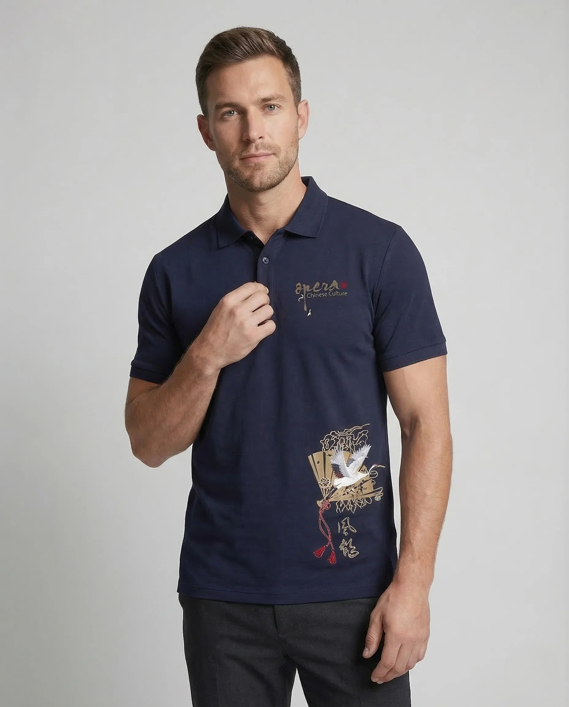Herren Poloshirt Print Motiv - Image 2