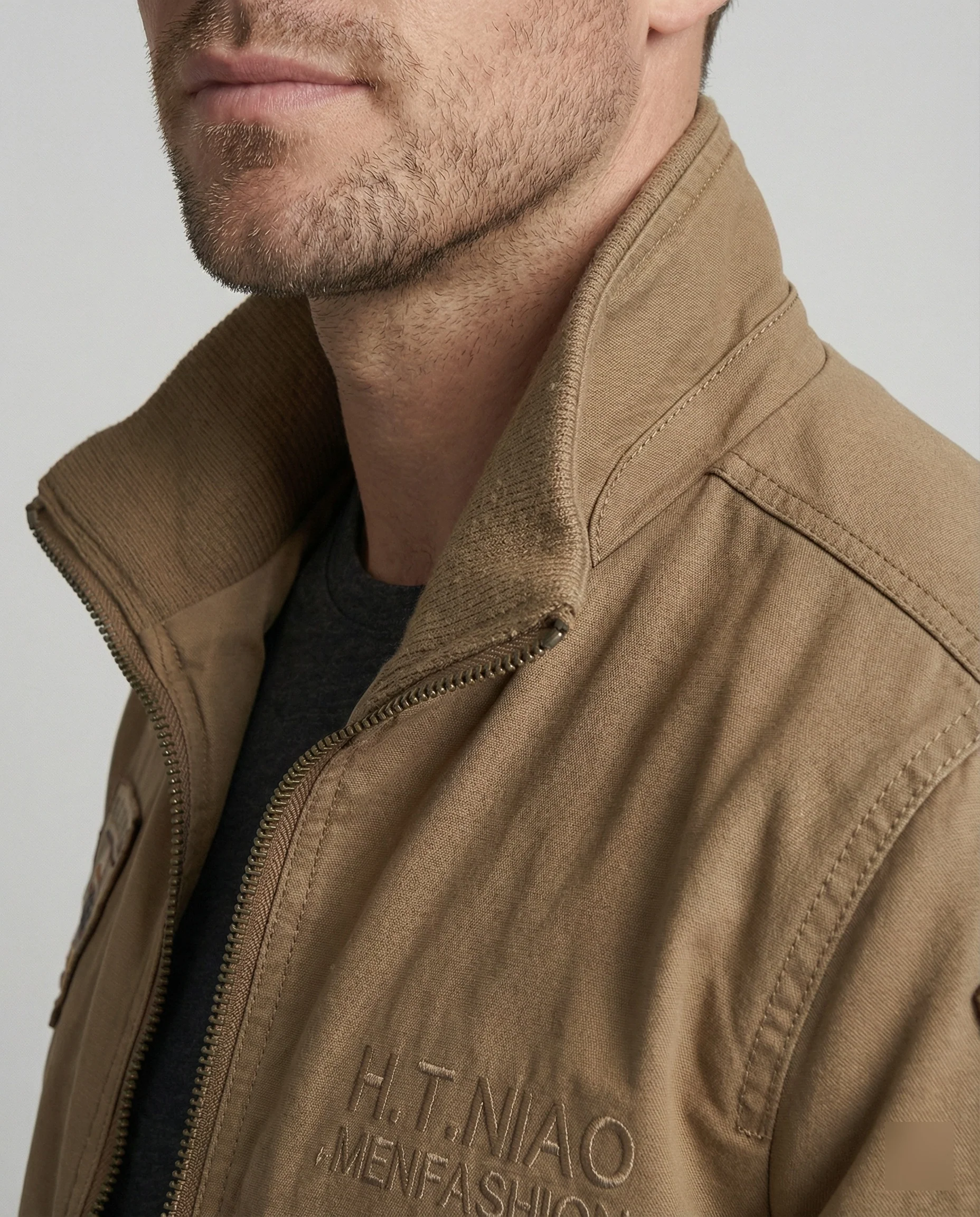 Herren Bomberjacke Militär Stil - Image 6