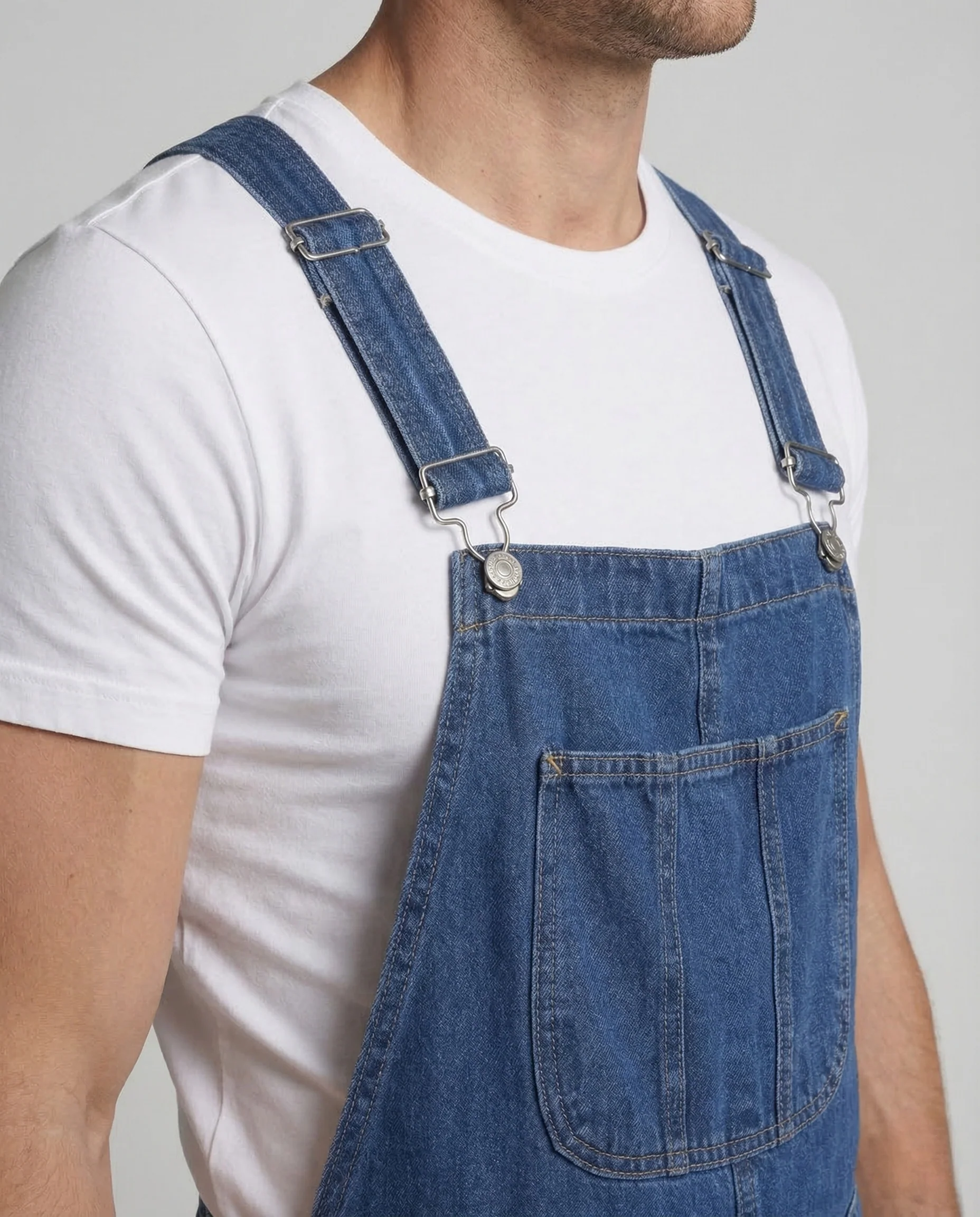 Herren Jeans Latzhose Verstellbare Träger - Image 2