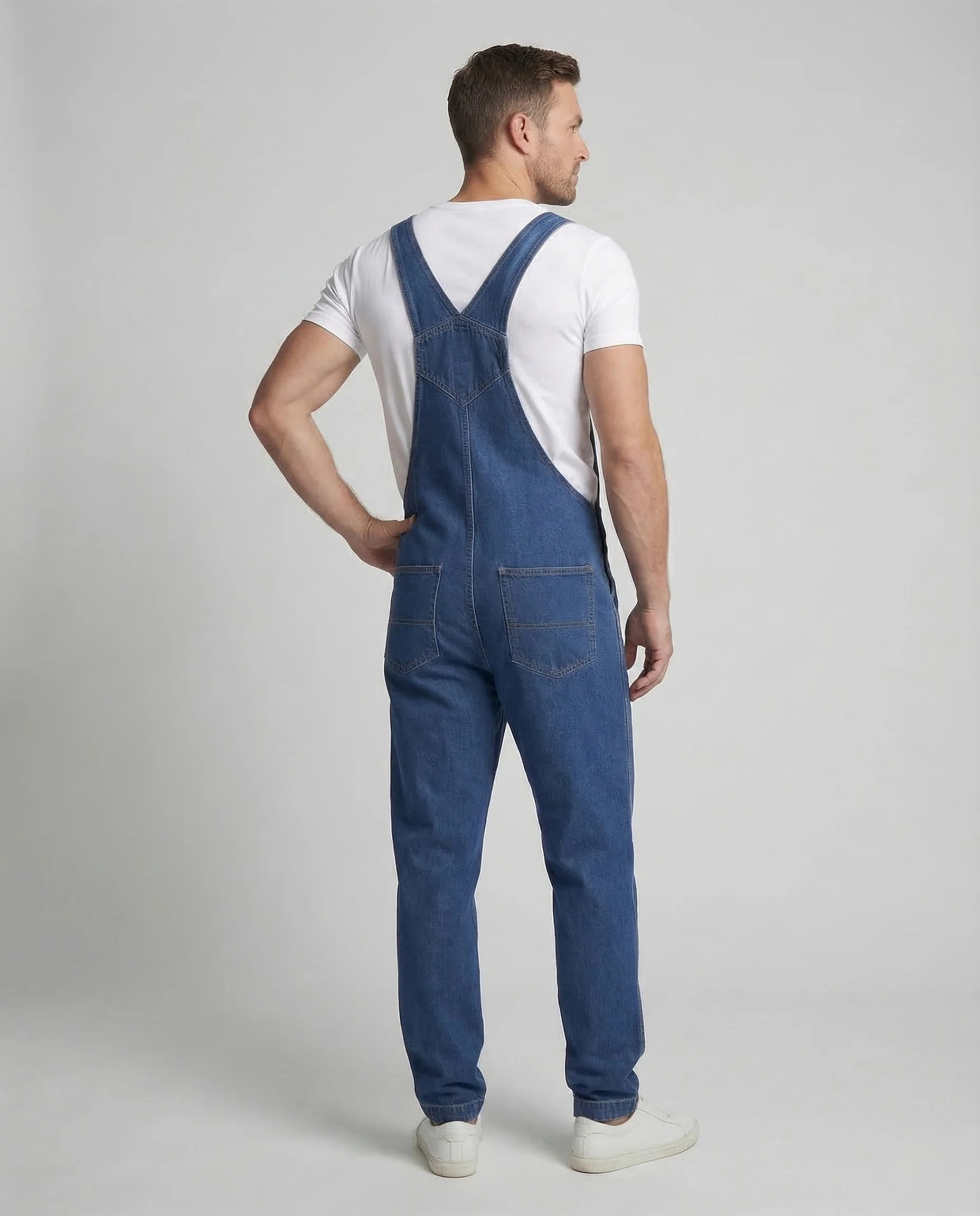 Herren Jeans Latzhose Verstellbare Träger - Image 3