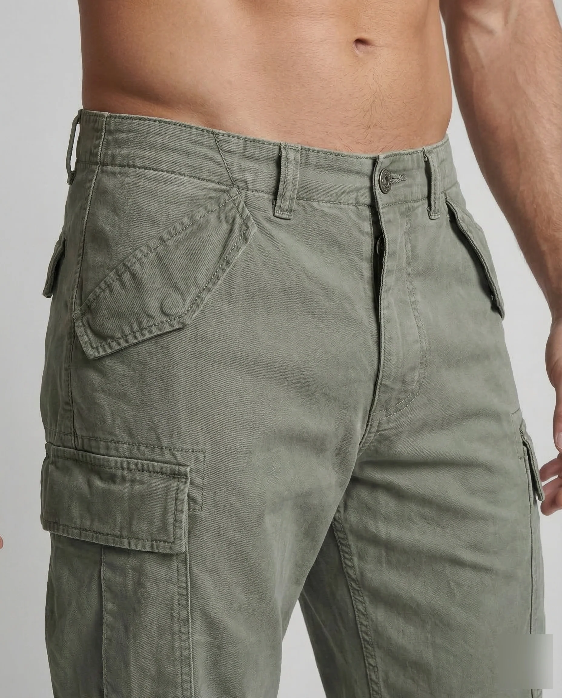 Herren Militärcanvas Cargo Hose - Image 3