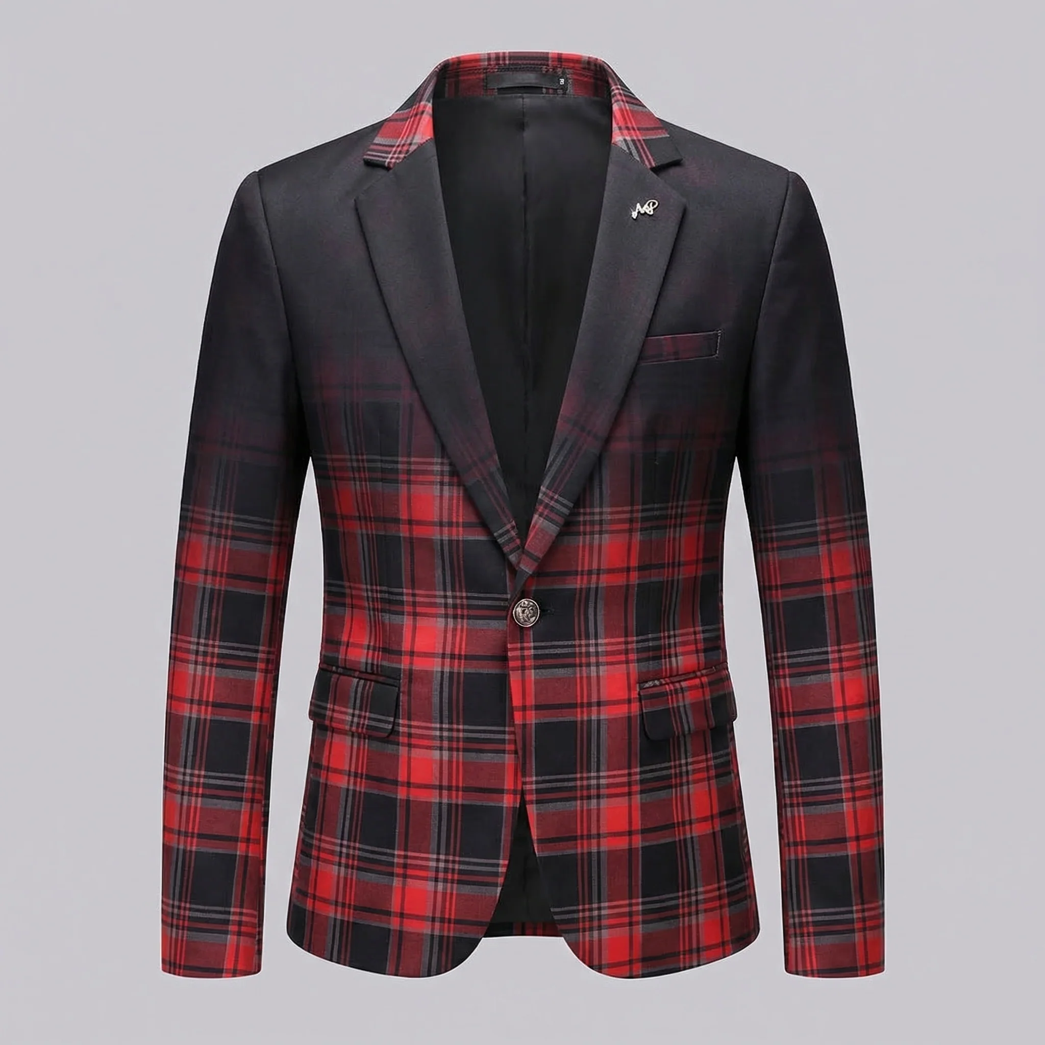 Herren Sakko Karo Kontrast - Image 5