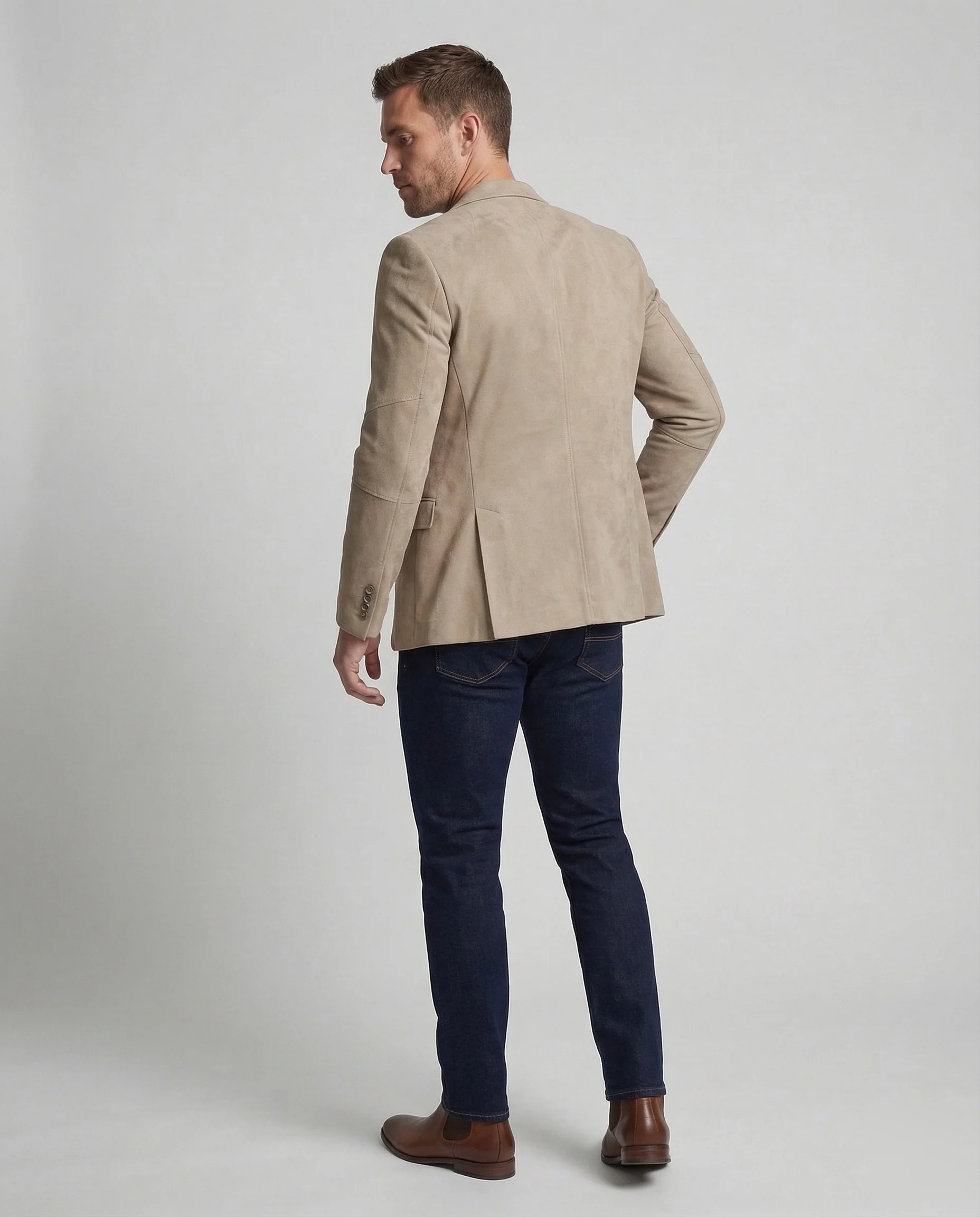 Herren Velours Sakko Revers - Image 4
