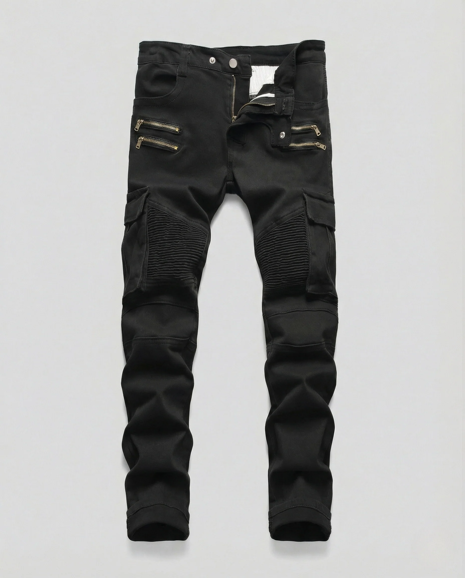 Herren Slim Cargohose mit Kniepaneelen & Zipper - Image 6