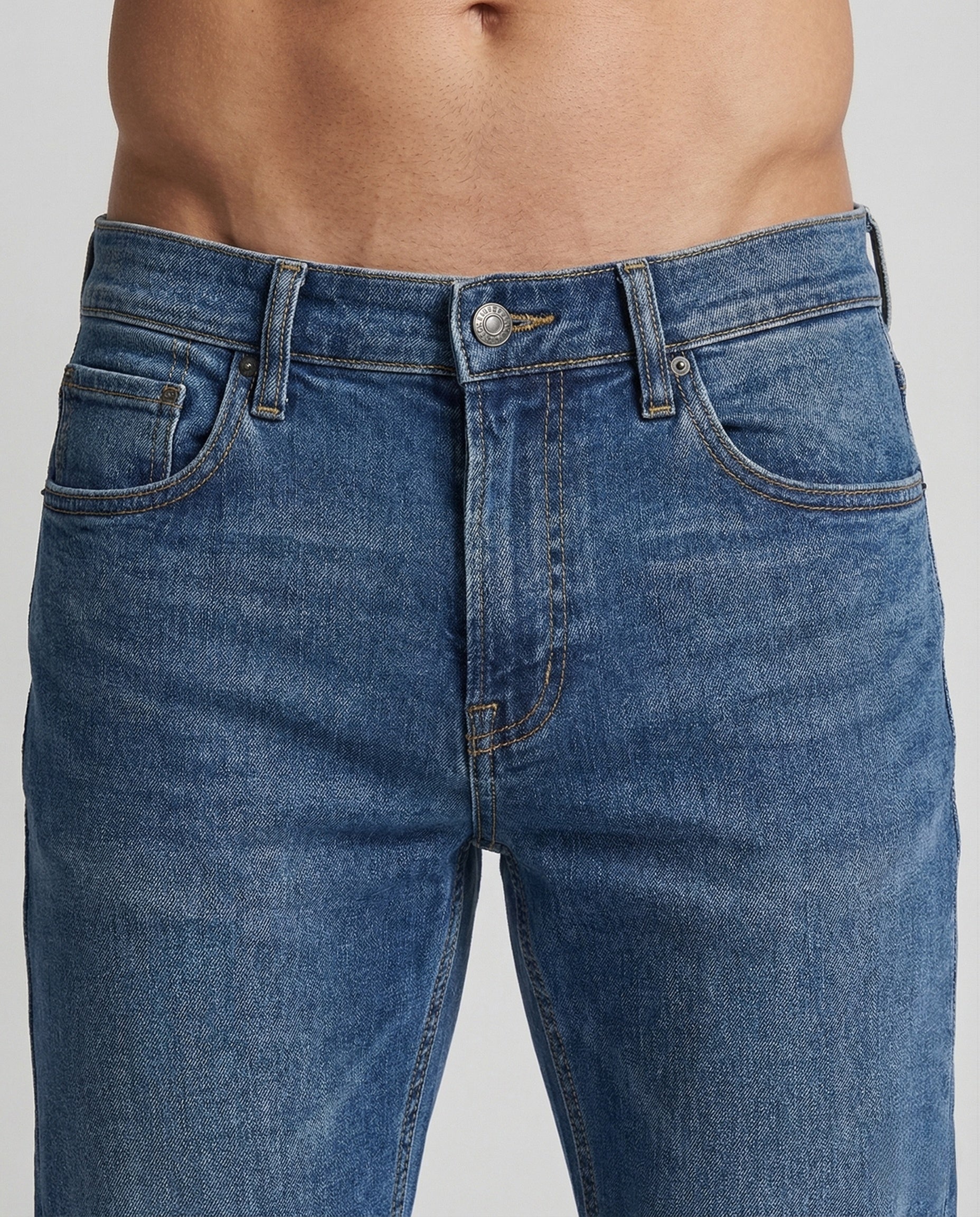 Herren Stretch Jeans Slim Fit Gerades Bein - Image 3