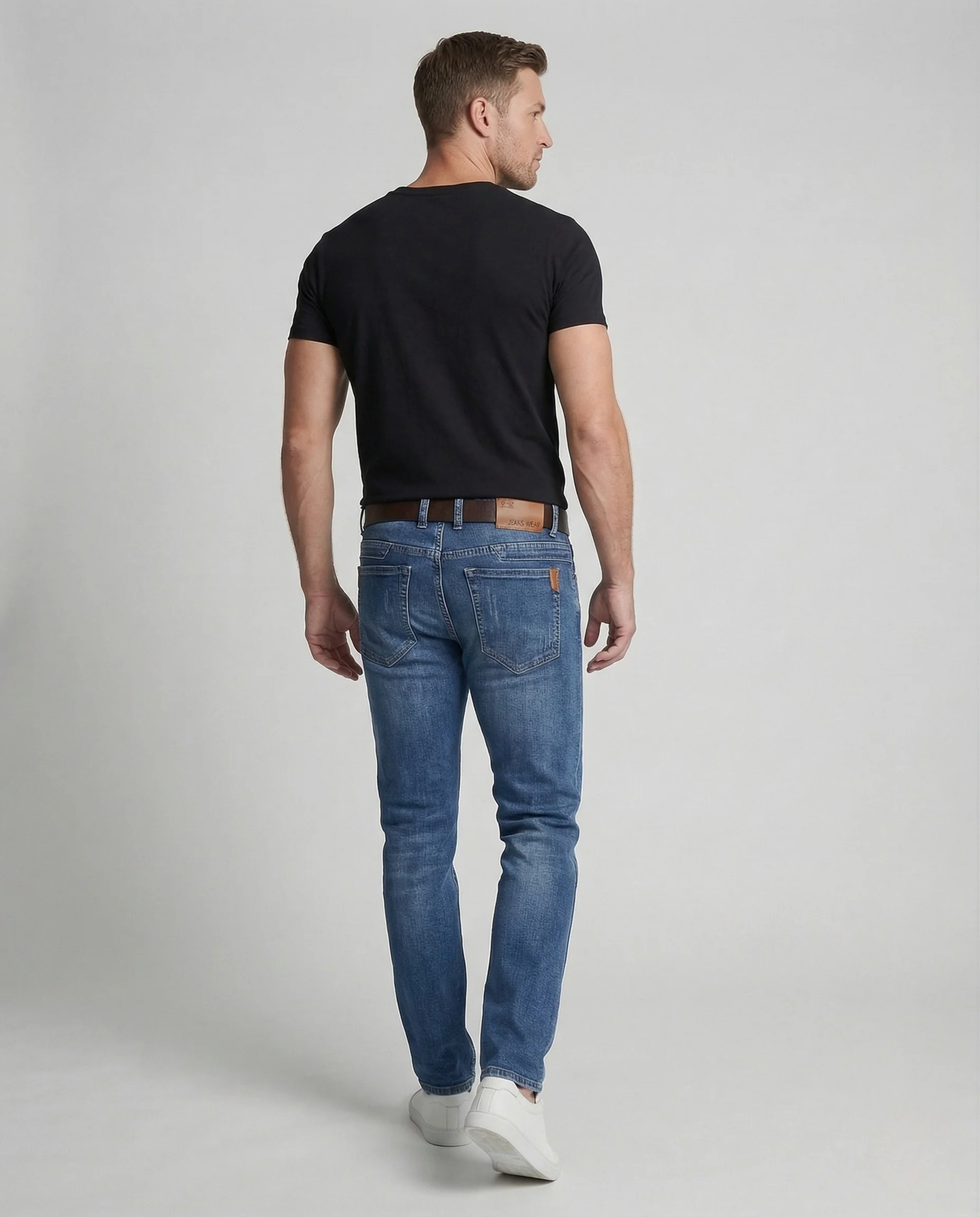 Herren Stretch Jeans Slim Fit Gerades Bein - Image 4